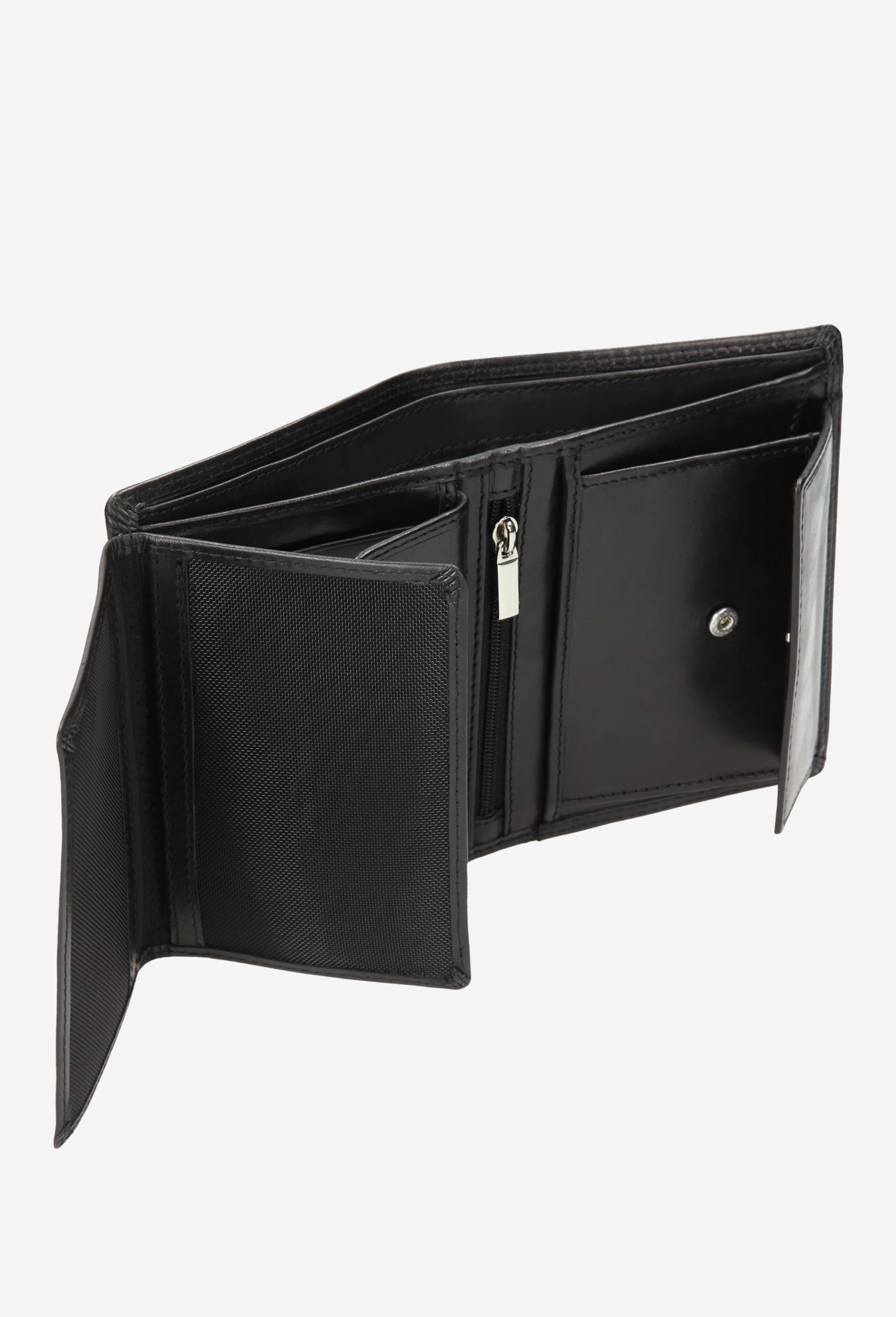 Funkcjonalny czarny portfel męski