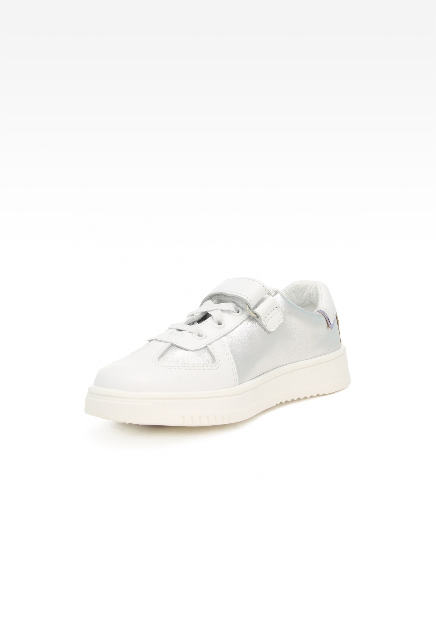 Półbuty BARTEK 15326004, dla dziewcząt, biało-srebrny