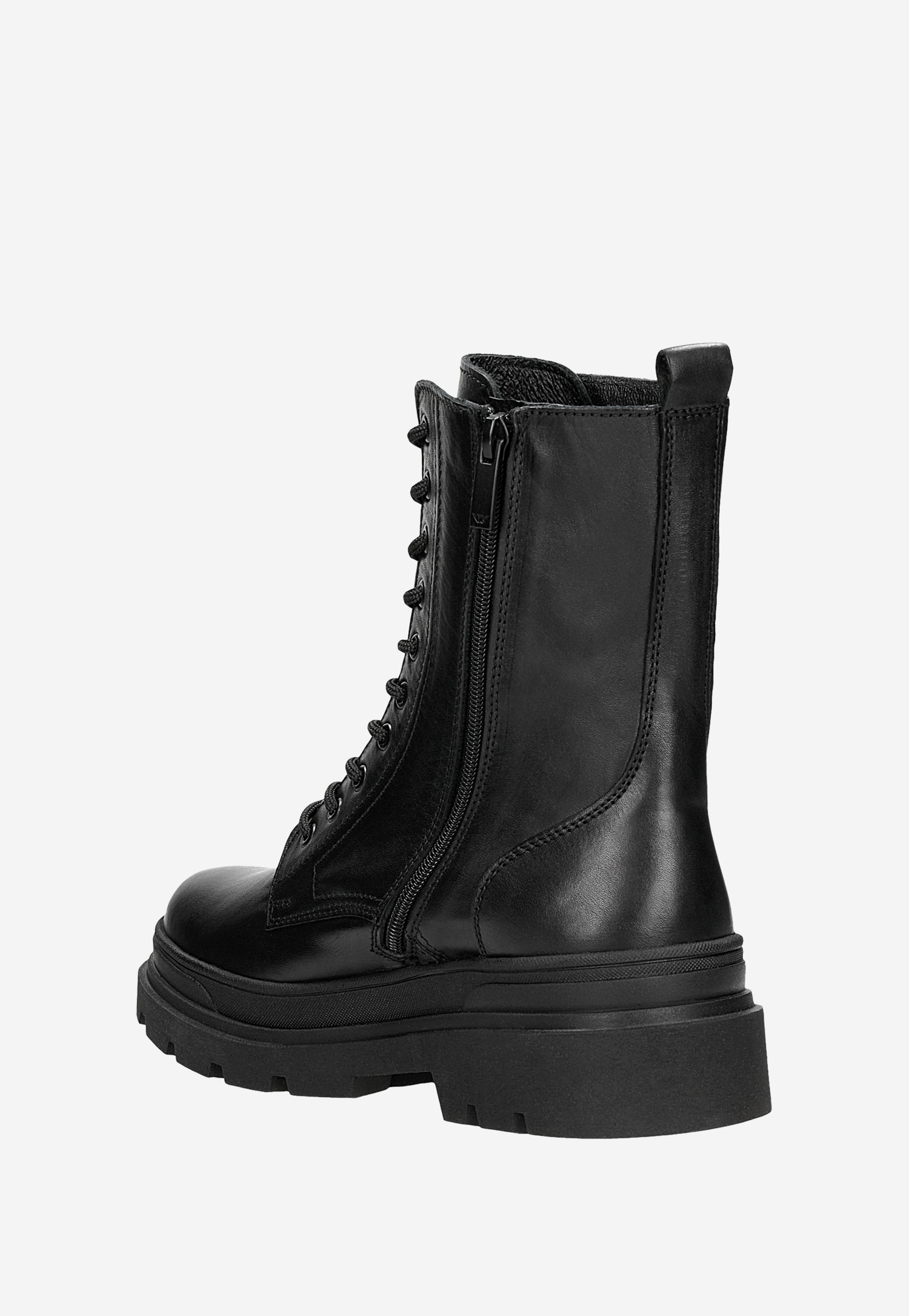 Czarne trzewiki męskie w militarnym stylu