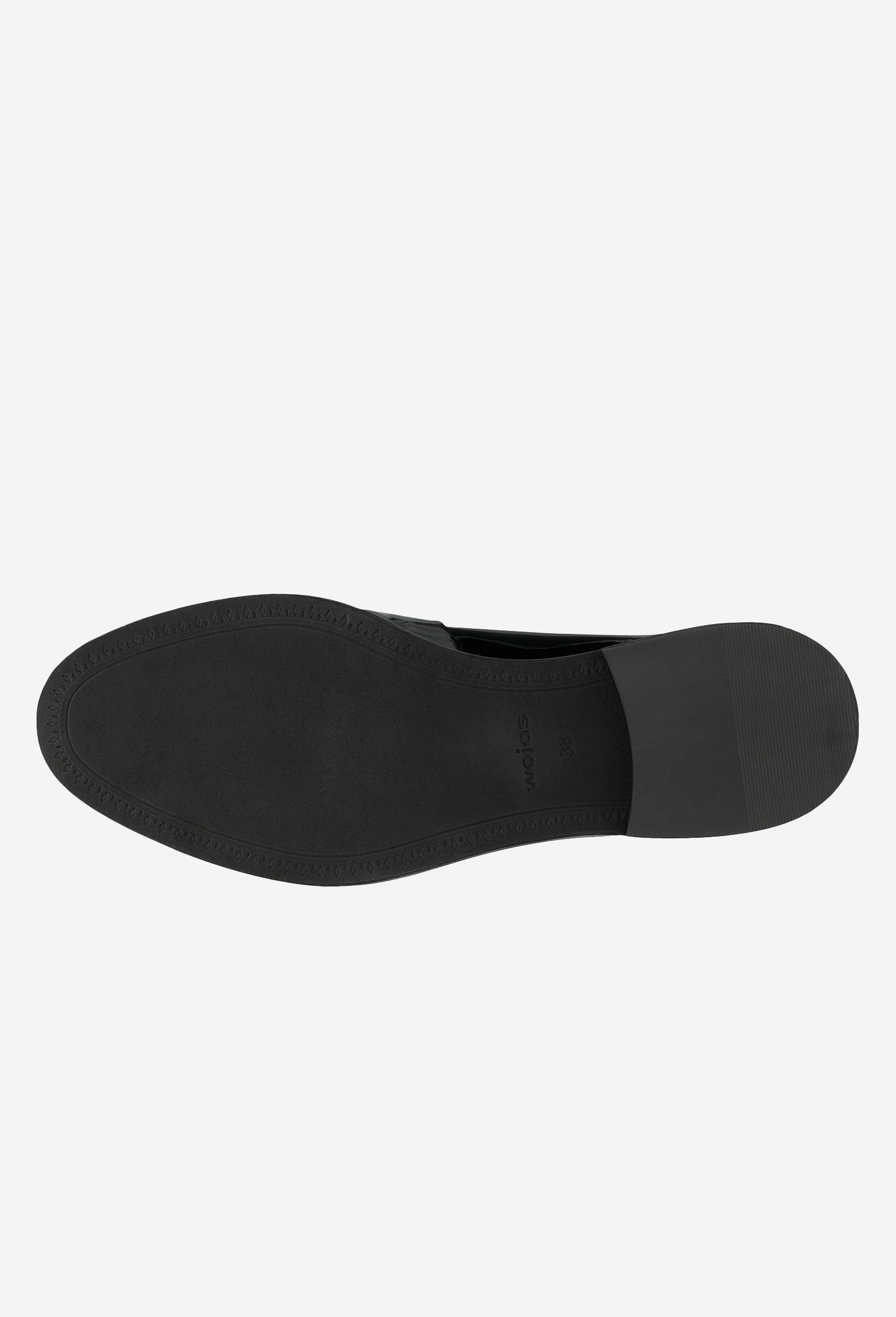 Czarne lakierowane mokasyny damskie w stylu formal