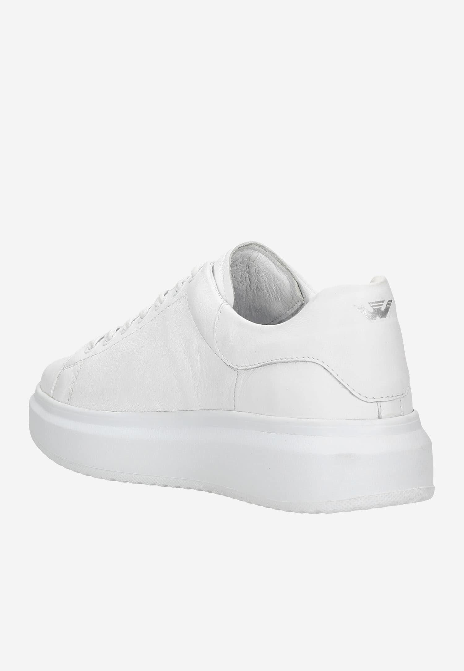 Klasyczne białe trampki damskie ze skóry licowej