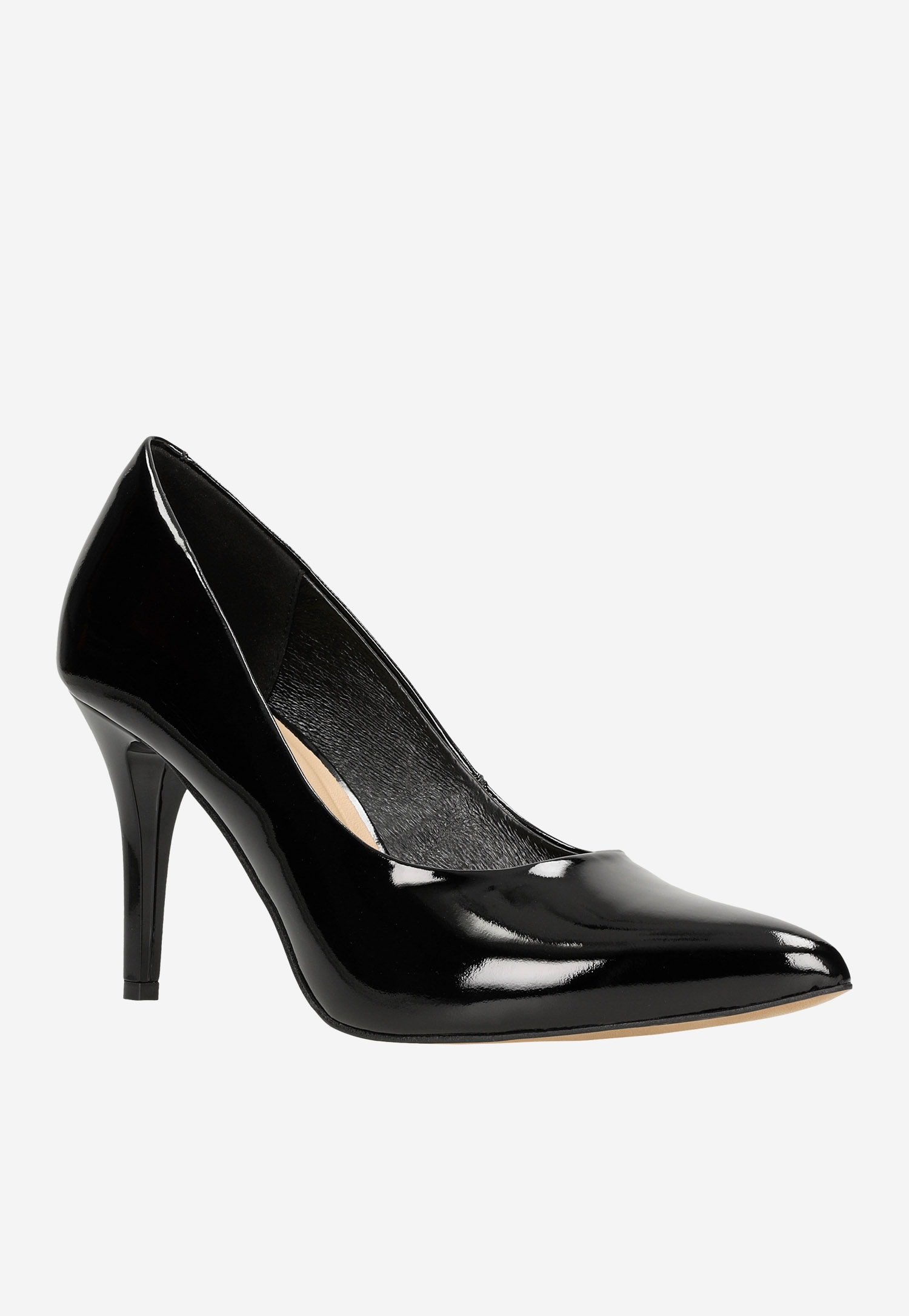 Eleganckie lakierowane szpilki damskie czarne