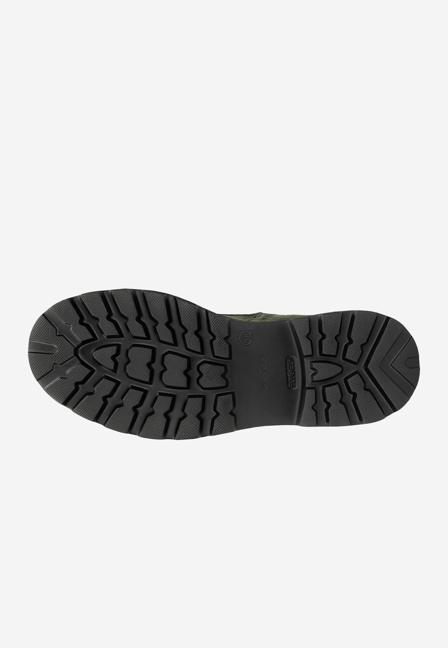 Zielone trzewiki damskie z ociepleniem