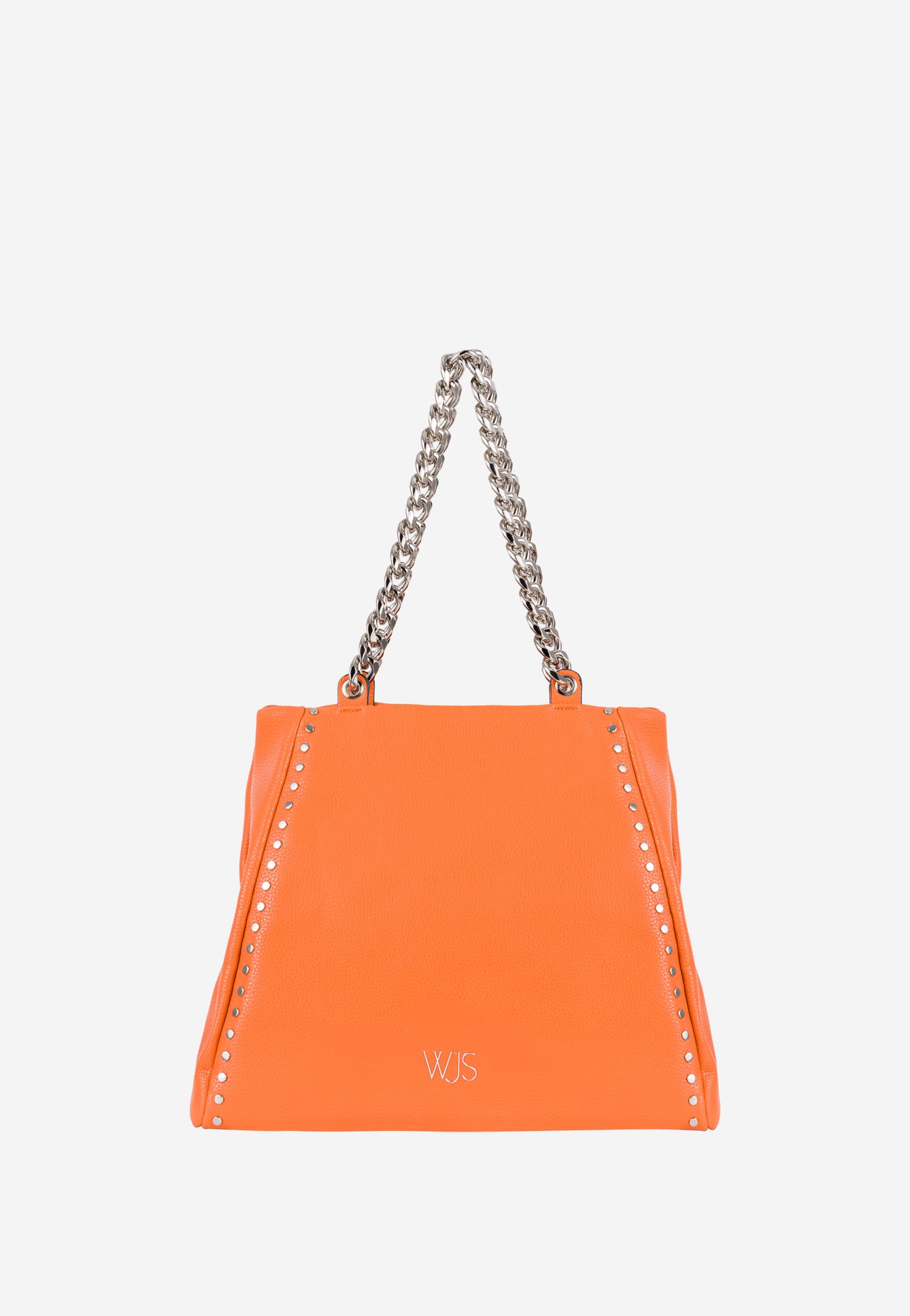 WJS beżowa torebka damska z rączkami w formie łańcuszków