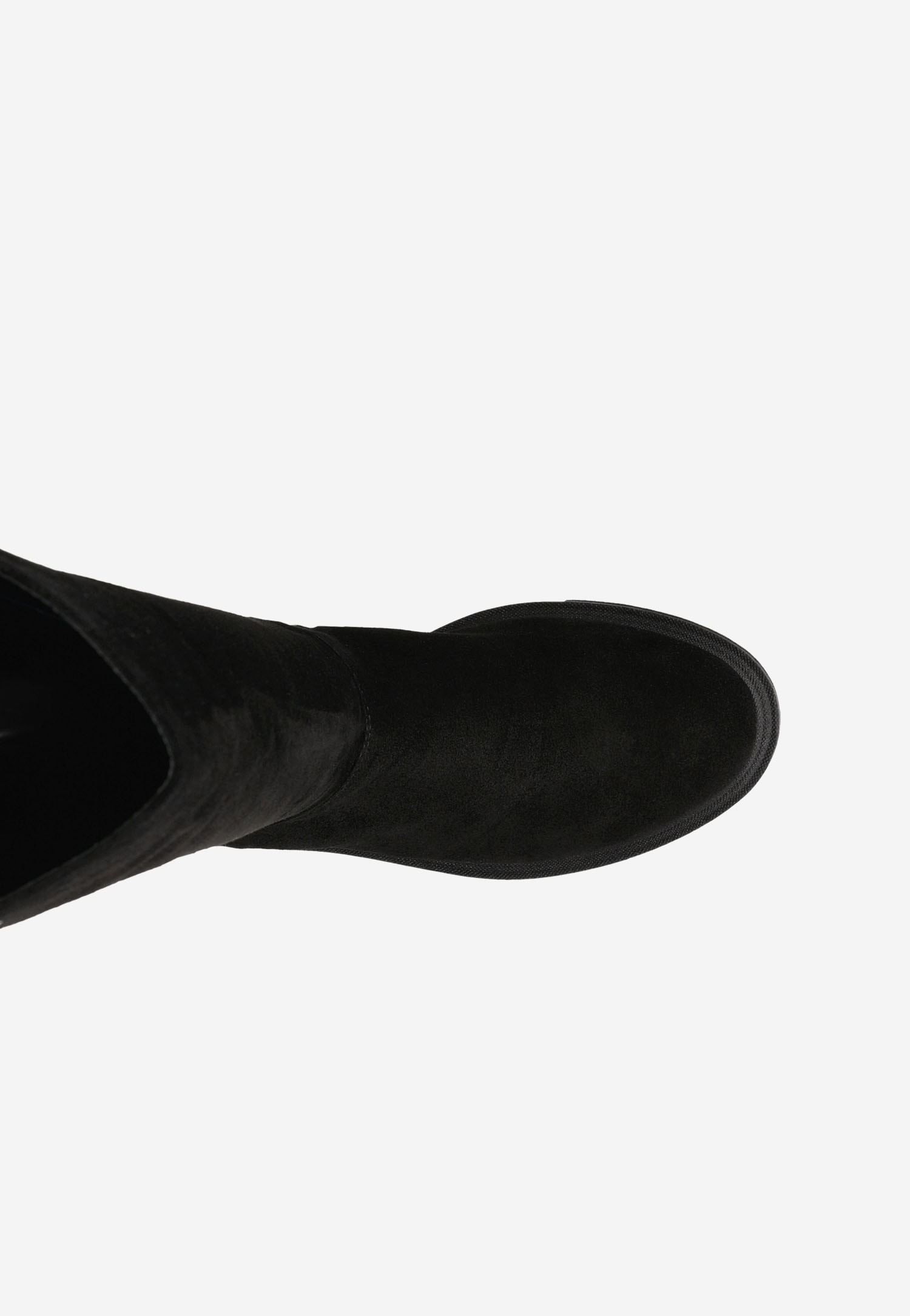 Czarne zimowe kozaki damskie na traktorze