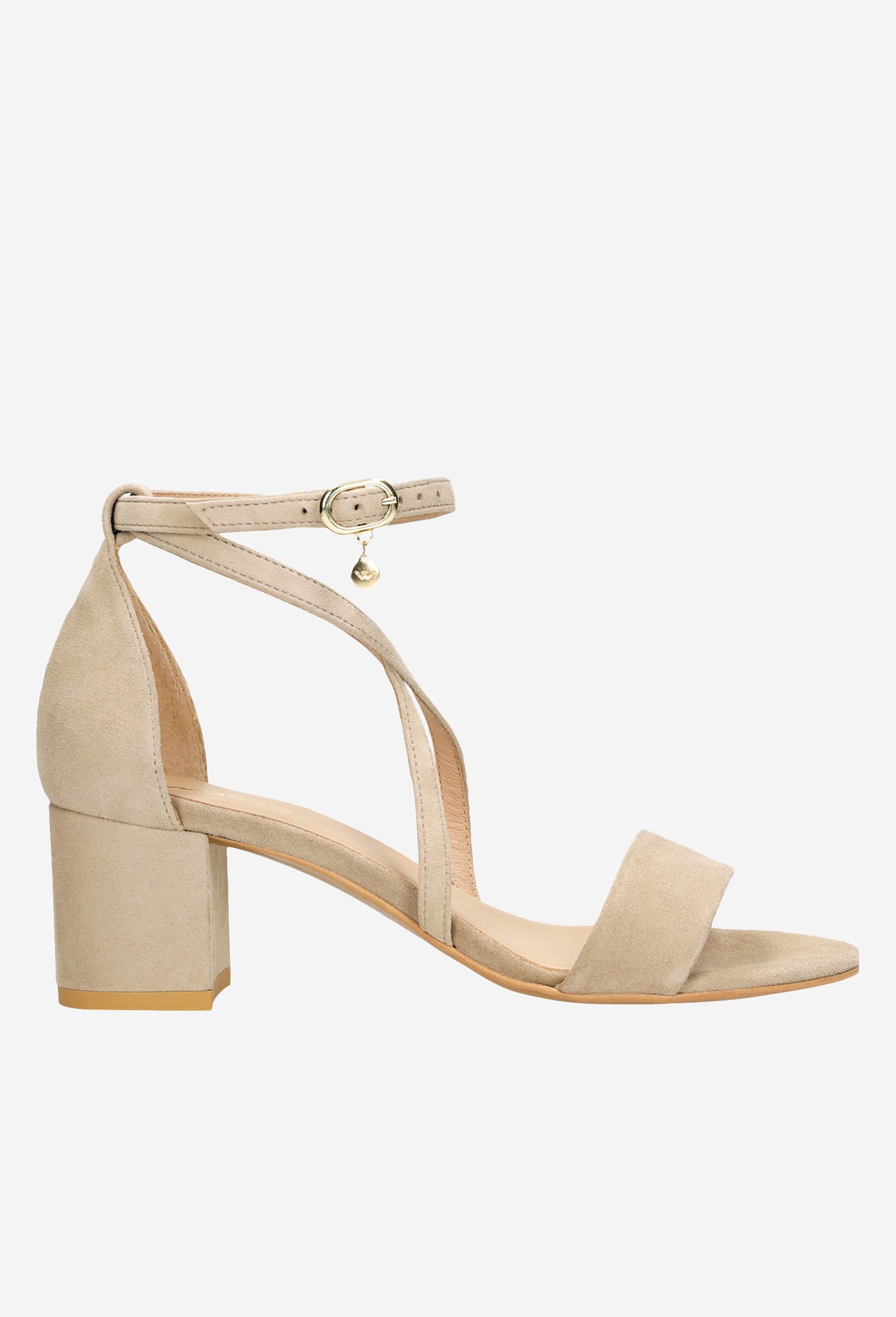 Beżowe sandały damskie z przeplatanymi paskami