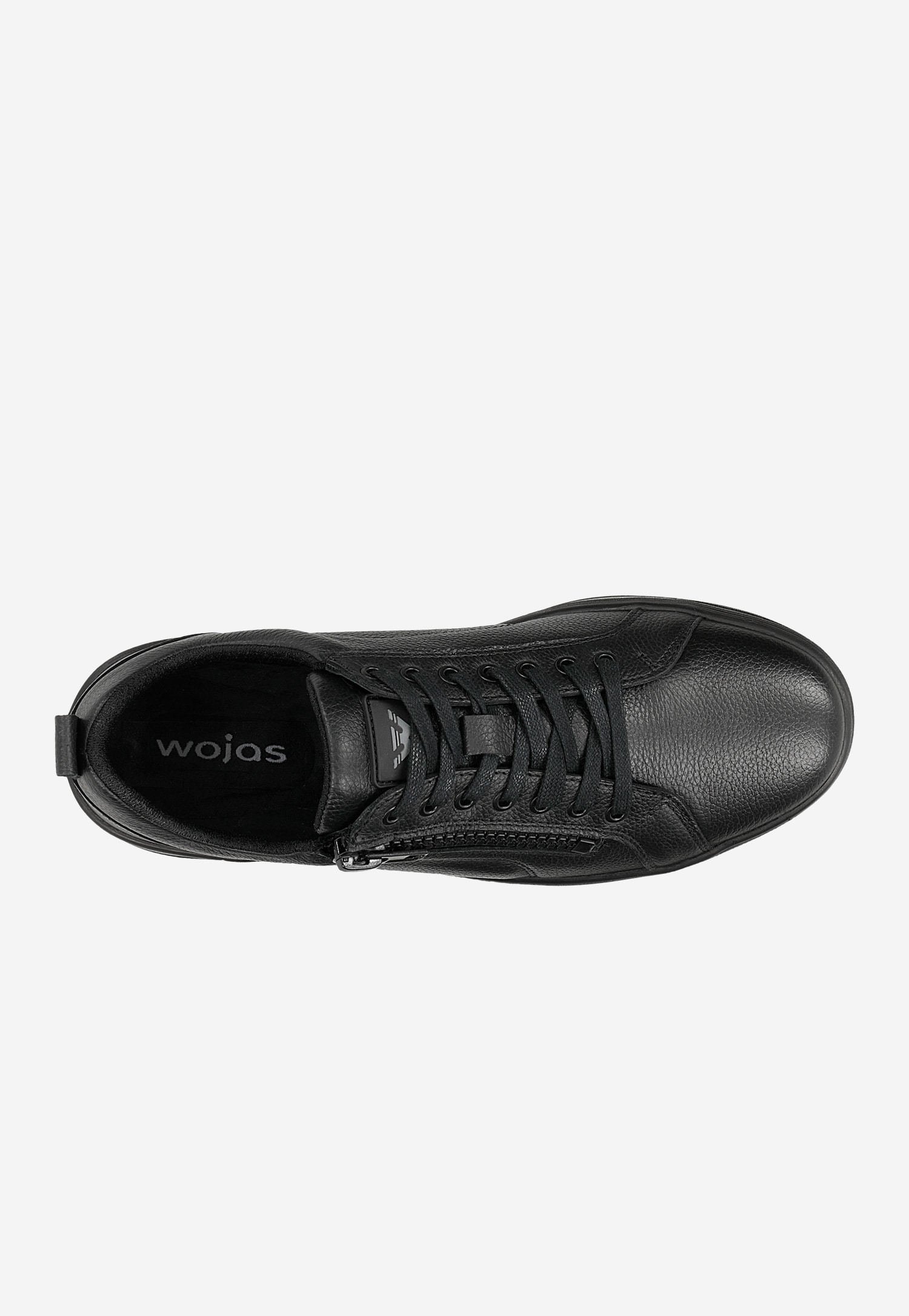 Ciemnobrązowe trampki męskie z ozdobnym zamkiem