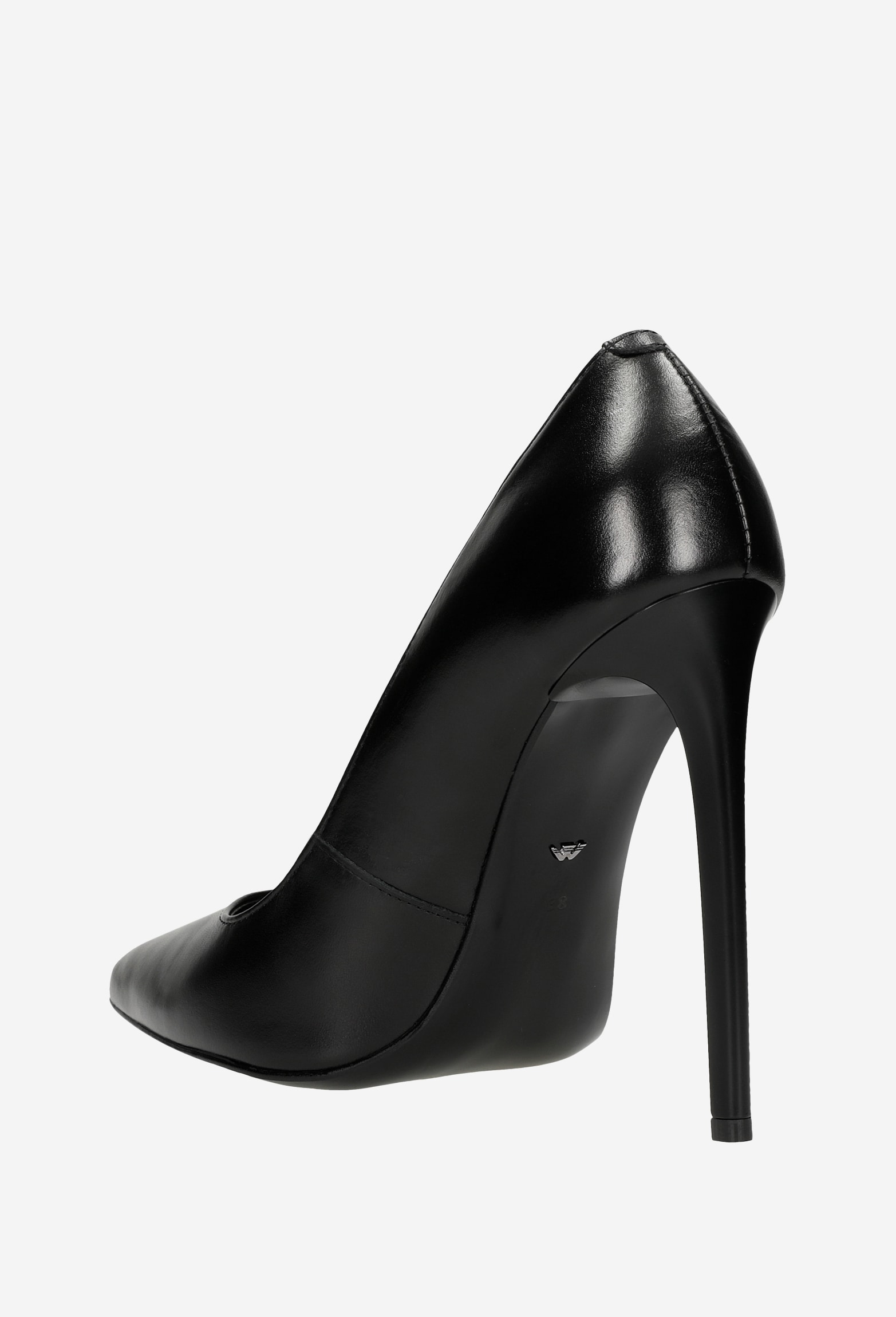 Czarne szpilki damskie na wysokim obcasie