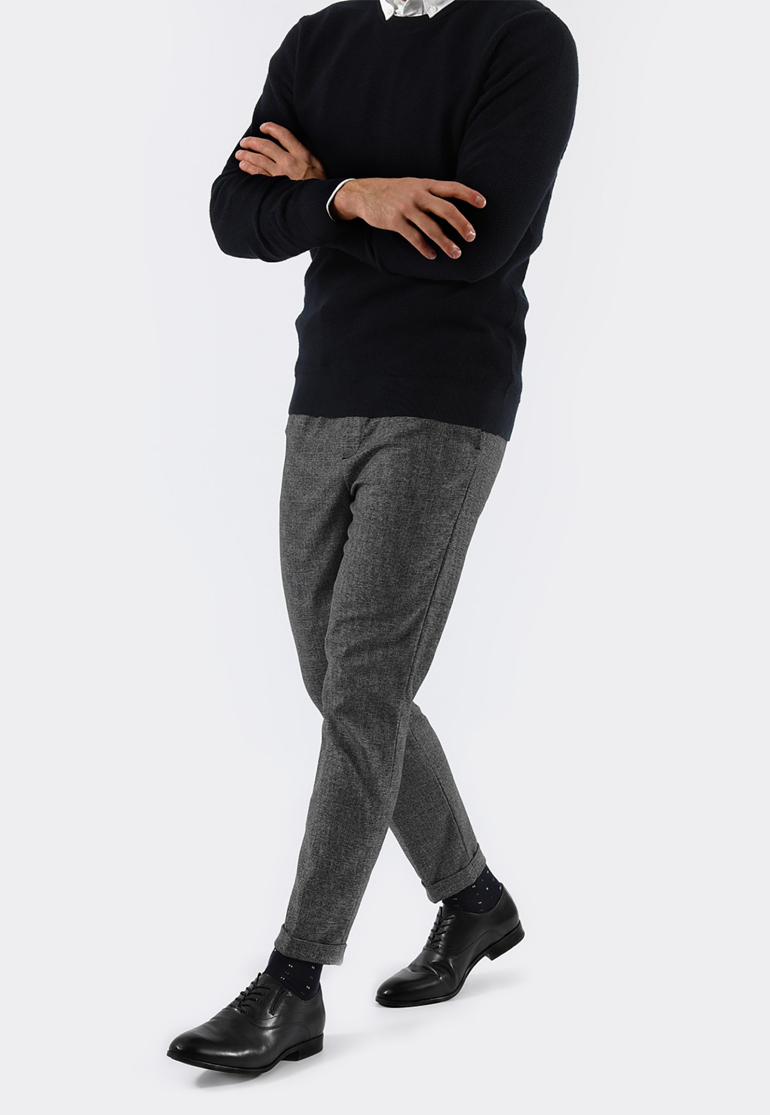 Czarne brogsy męskie w stylu formal