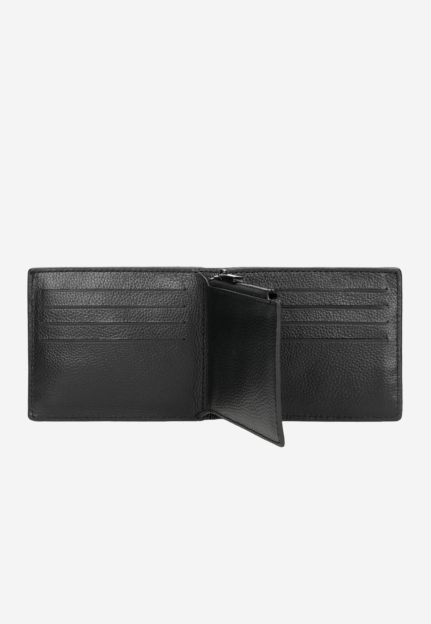 Czarny klasyczny portfel męski