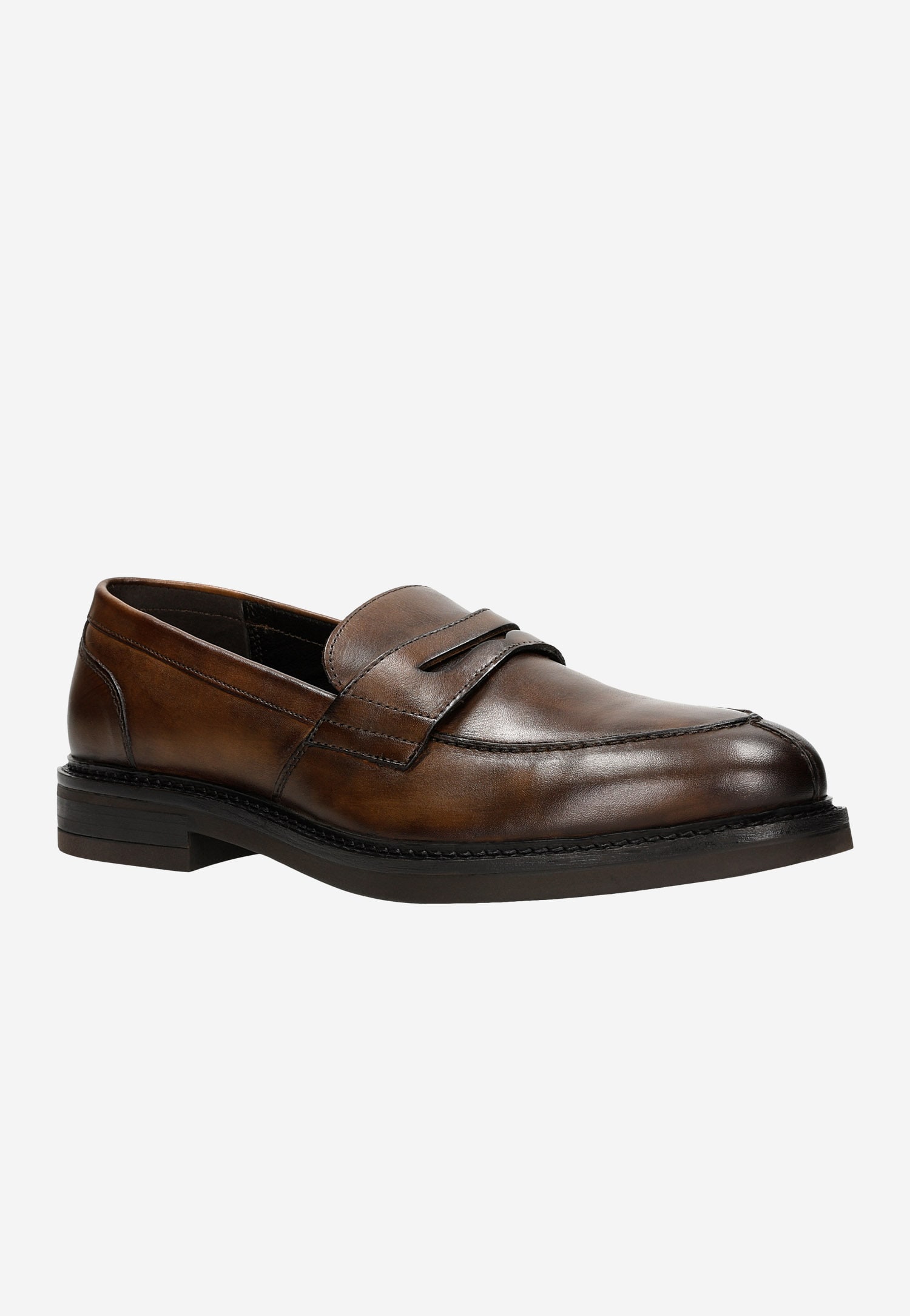 Czarne lakierowane mokasyny męskie typu penny loafers