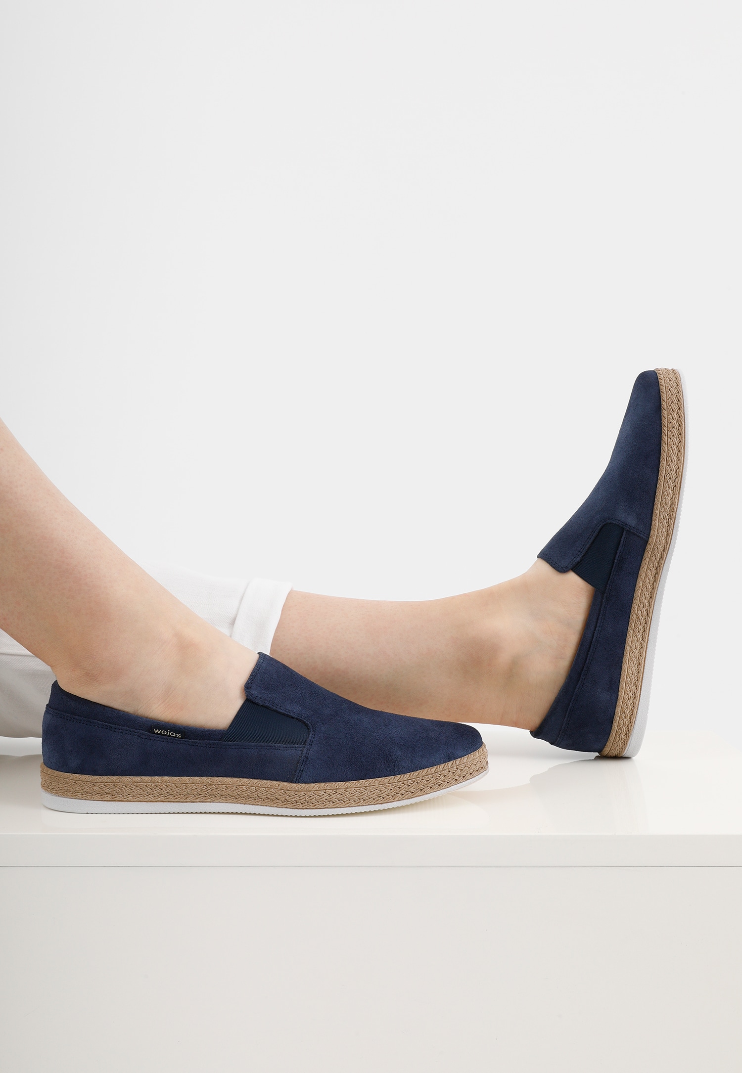 Granatowe loafersy damskie w stylu casual