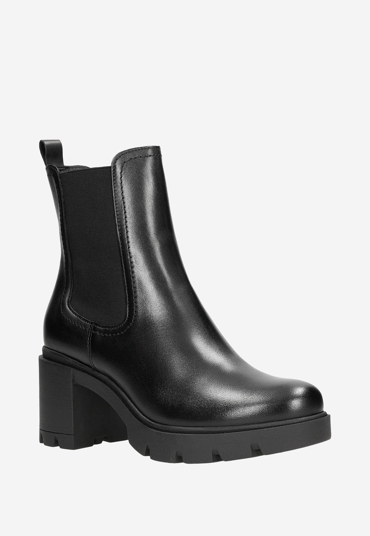 Brązowe skórzane sztyblety damskie ze skóry licowej