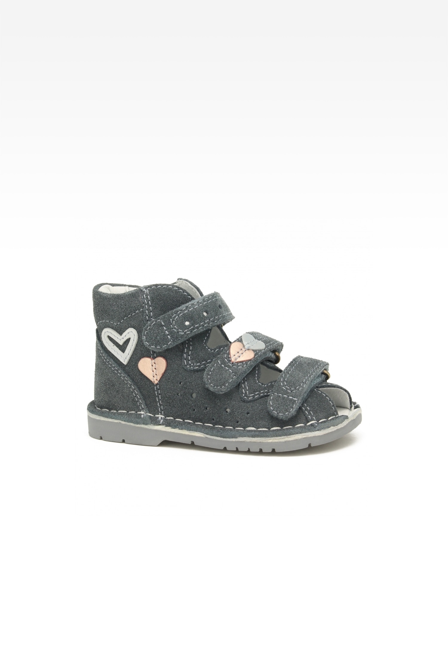 Obuwie profilaktyczno-rehabilitacyjne bartek BARTEK 165201-02, dla dziewcząt, szary