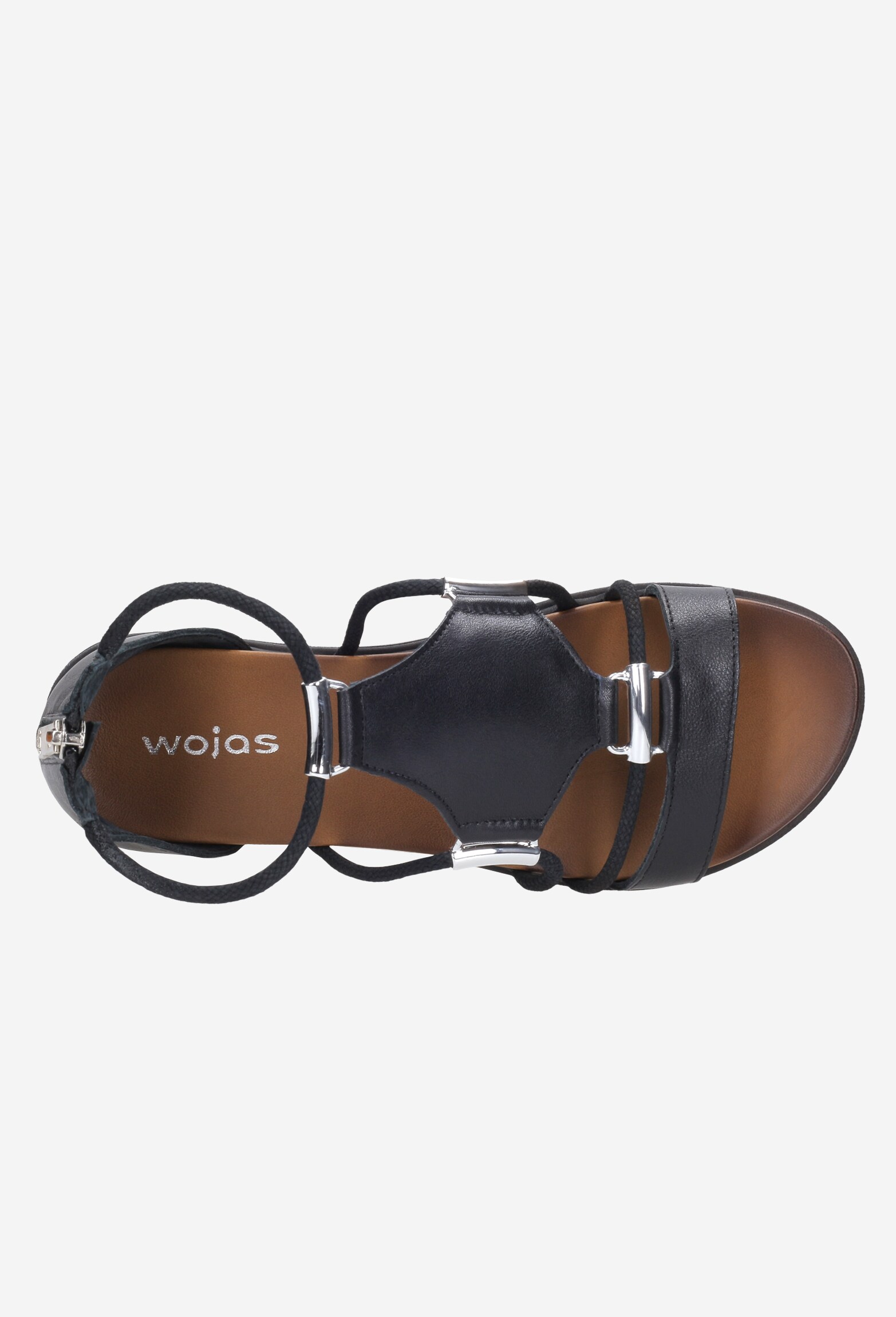 Czarne płaskie sandały damskie z zakrytą piętą