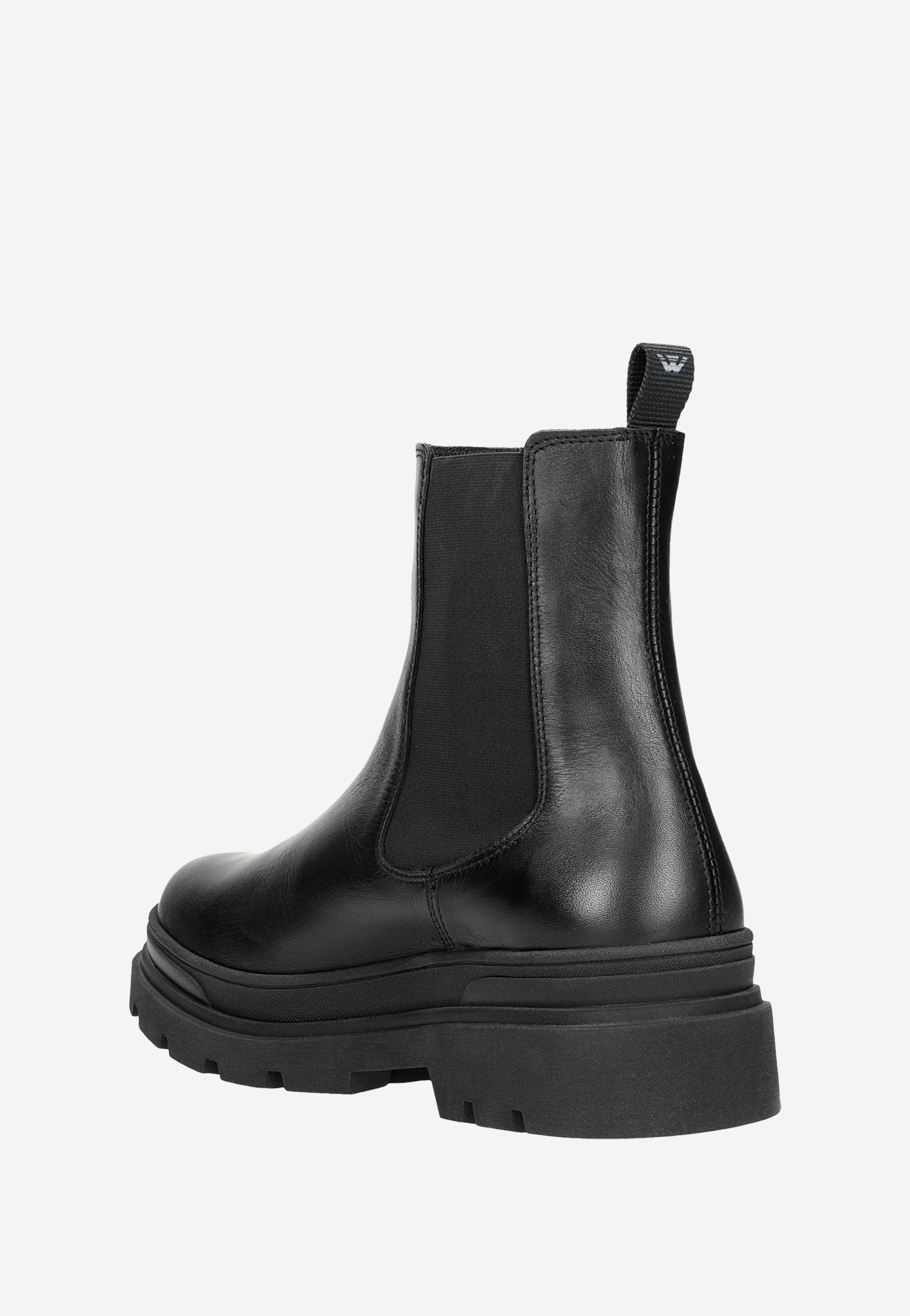 Czarne sztyblety męskie na grubej podeszwie