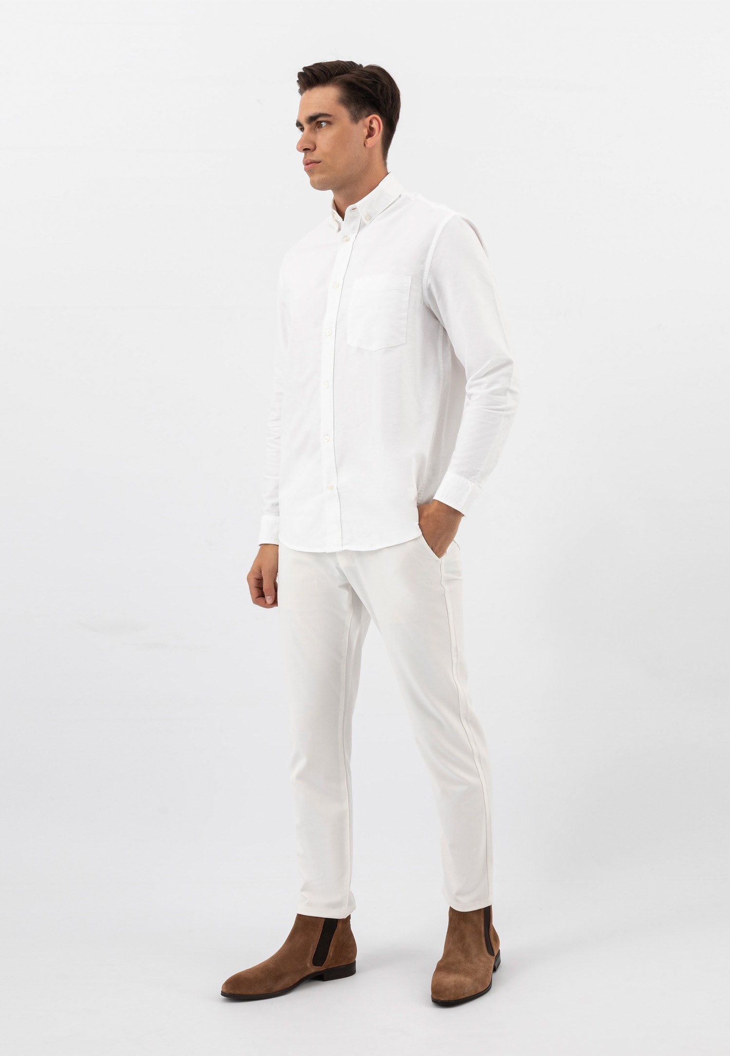 Sztyblety męskie z nubuku w kolorze ciemnego brązu