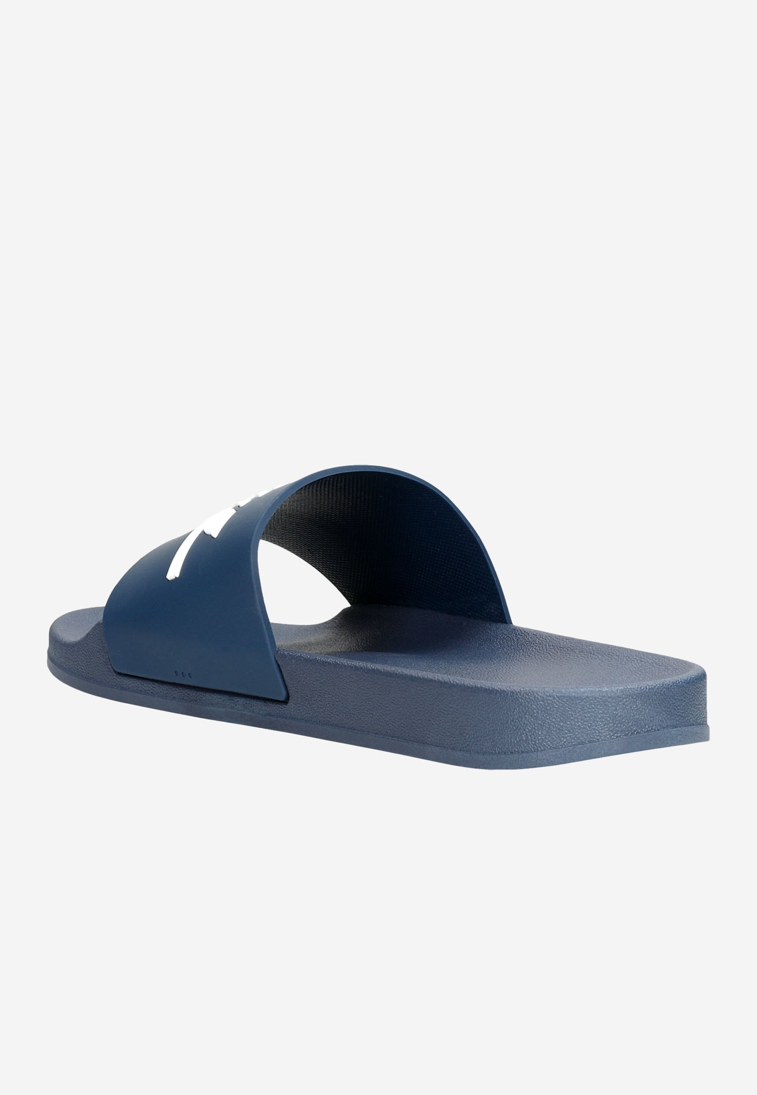 RELAKS granatowe klapki męskie z białym logo