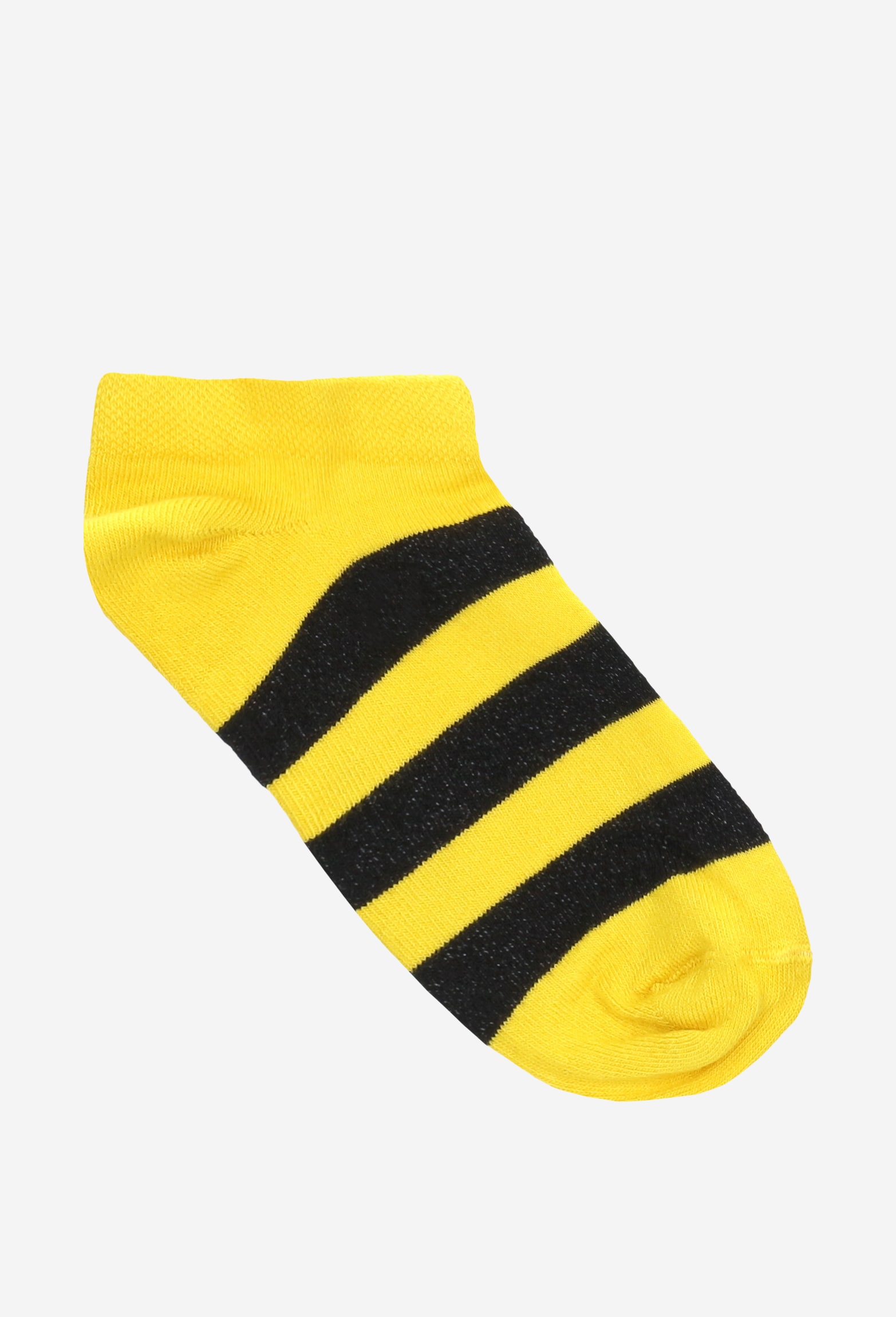 Granatowo-żółte stopki z nadrukiem