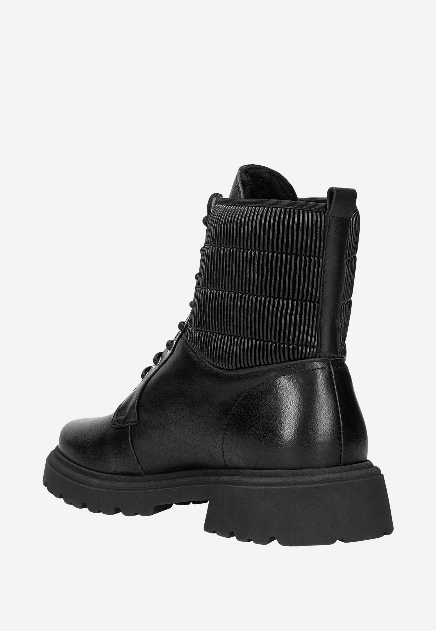 Czarne bikery damskie ze skóry licowej