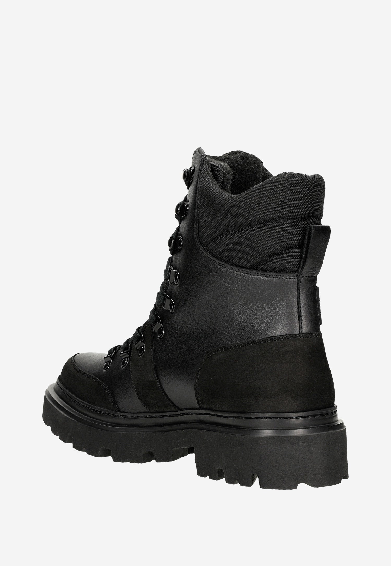 Czarne masywne bikery męskie z ociepleniem