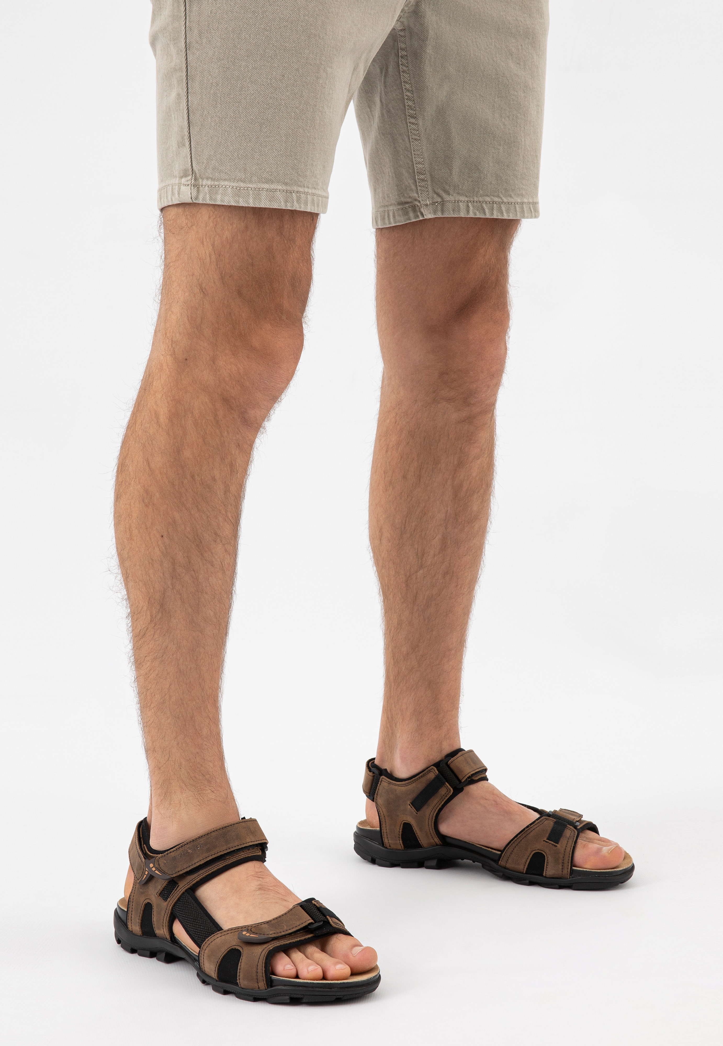 Czarne męskie sandały