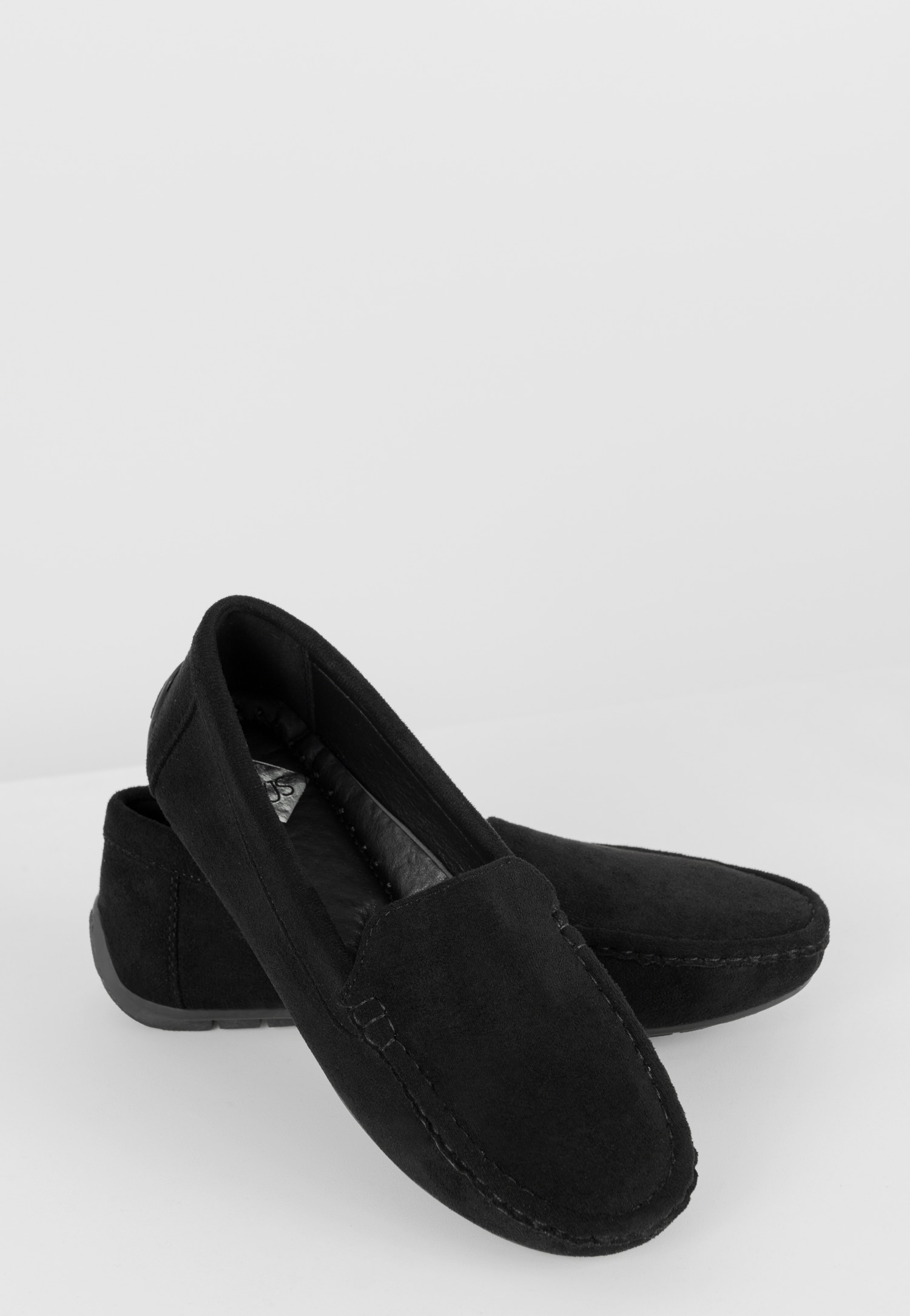 WJS czarne komfortowe mokasyny damskie