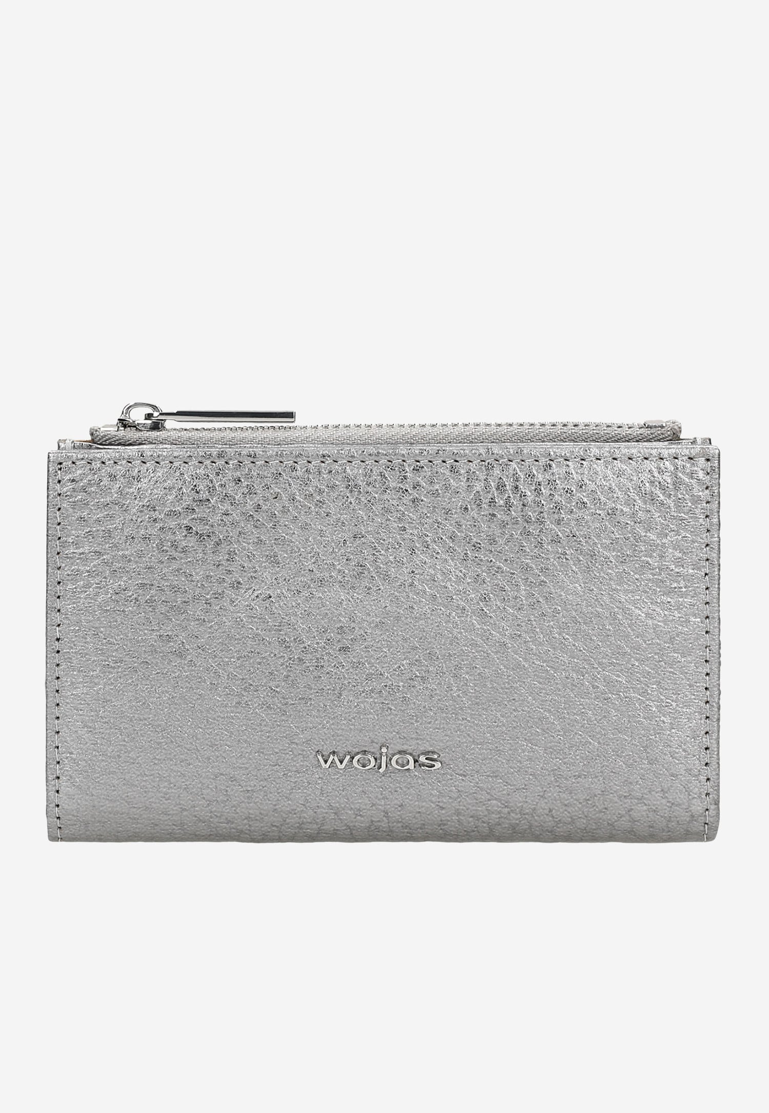 Różowy metaliczny portfel damski