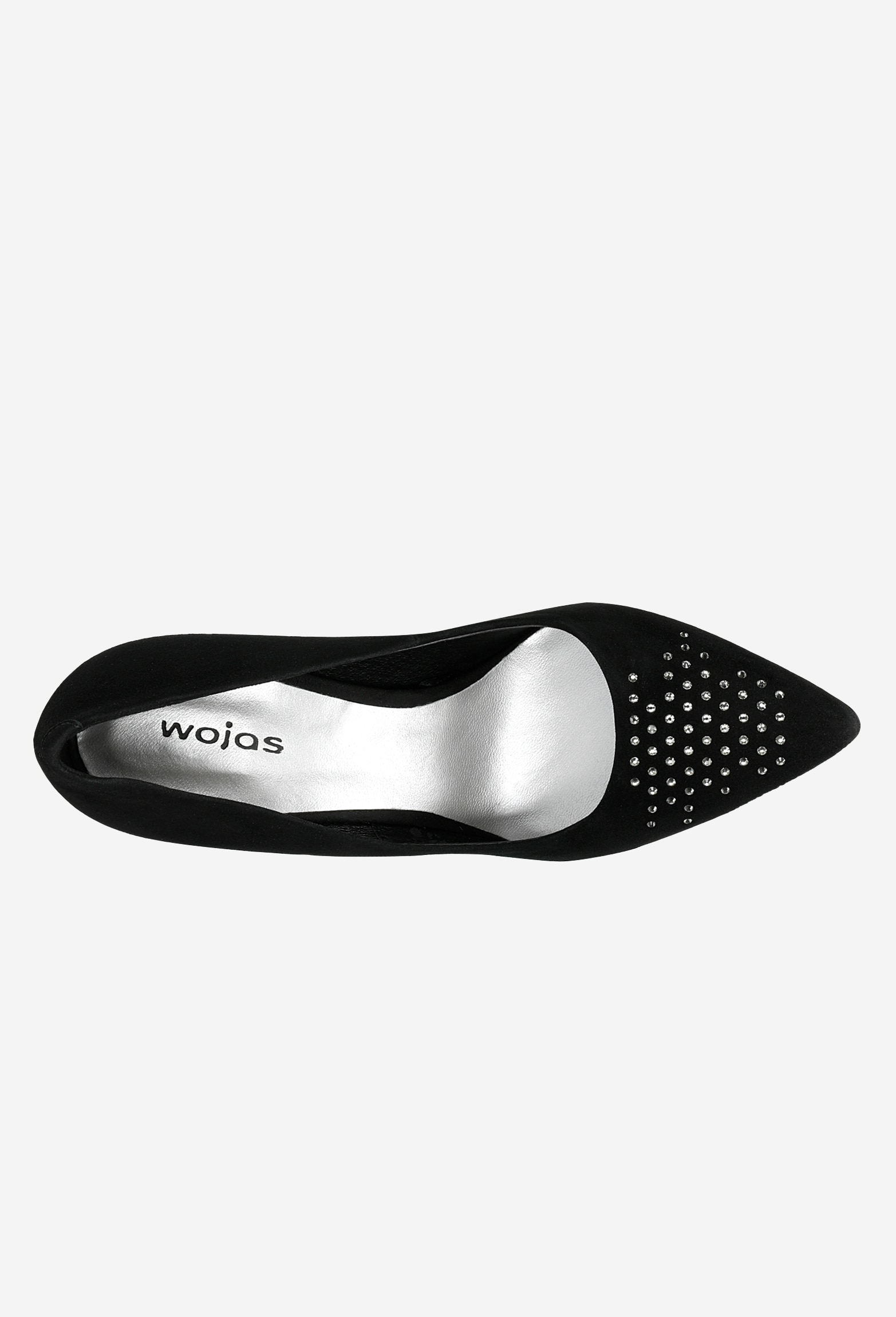 Czarne szpilki damskie z kryształkami