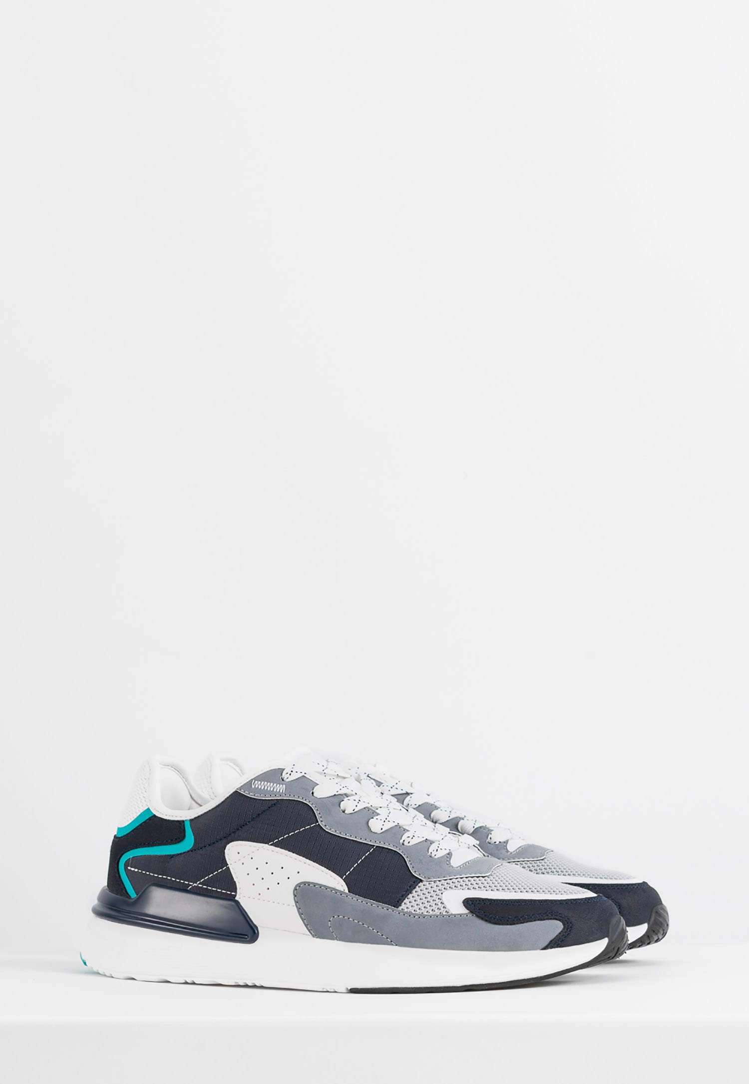 WJS oryginalne sneakersy męskie z niebieskimi akcentami