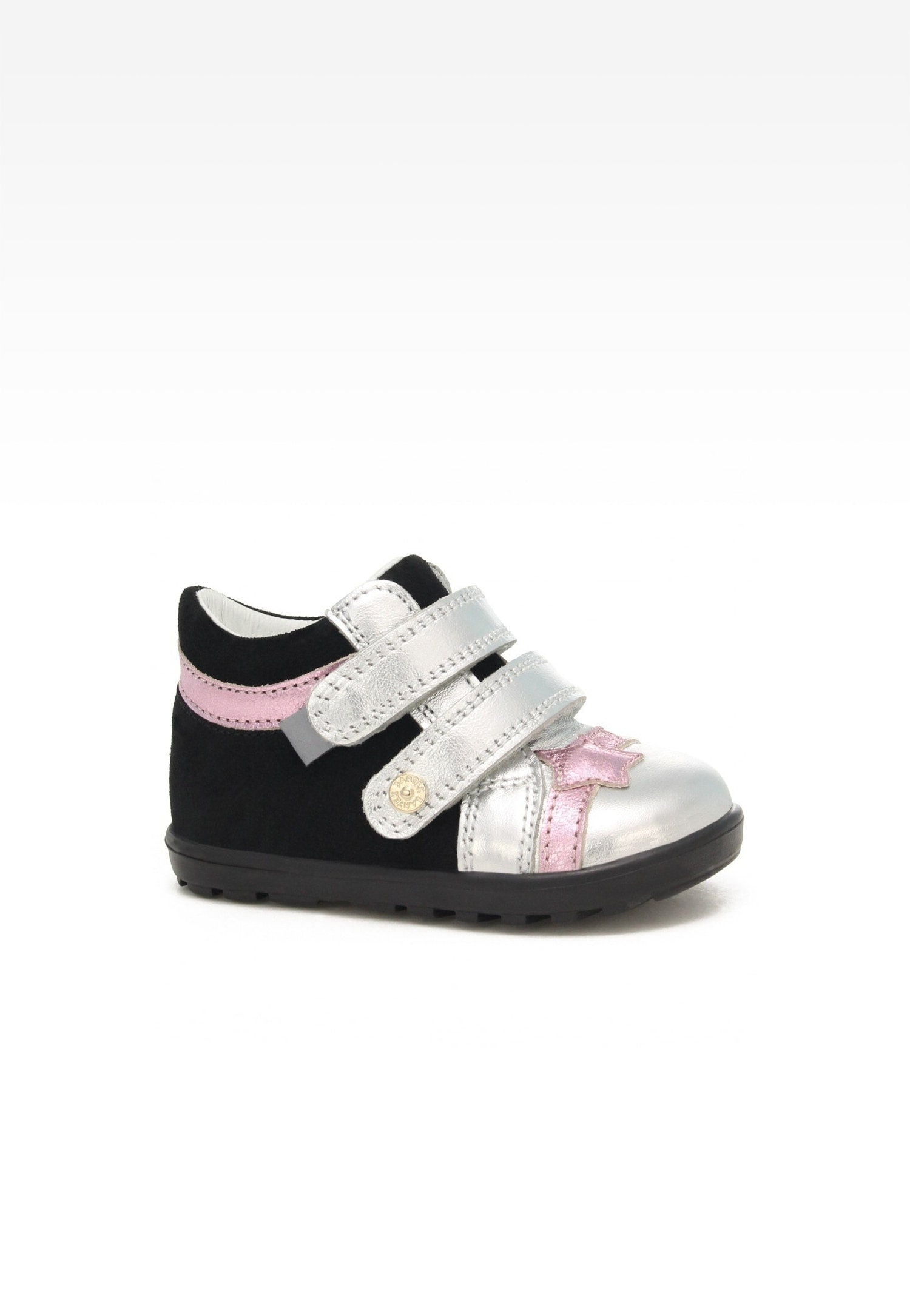 Trzewiki BARTEK 011733-016 II, dla dziewcząt, srebrno-czarny