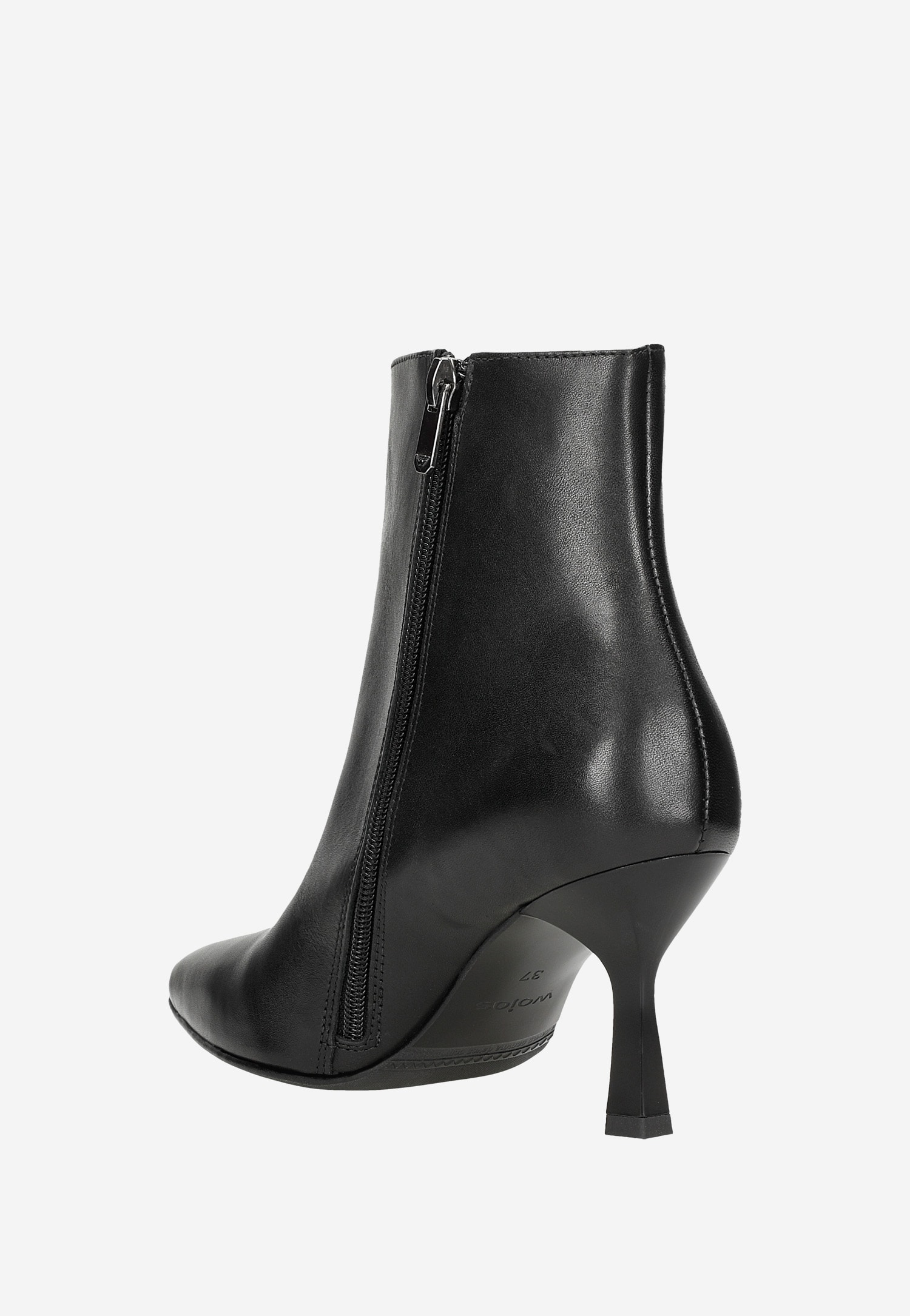 Czarne eleganckie botki damskie na szpilce