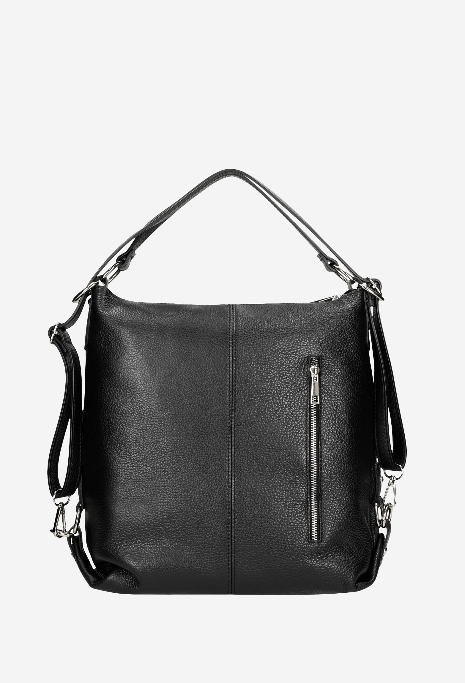 Beżowa skórzana torebka plecak 2w1