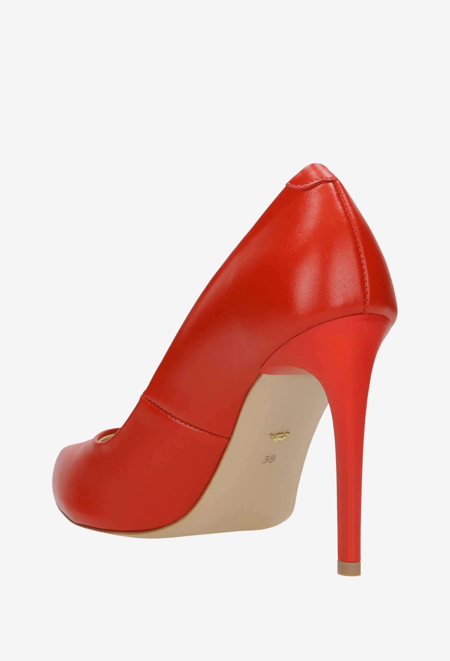 Czerwone czółenka damskie na szpilce