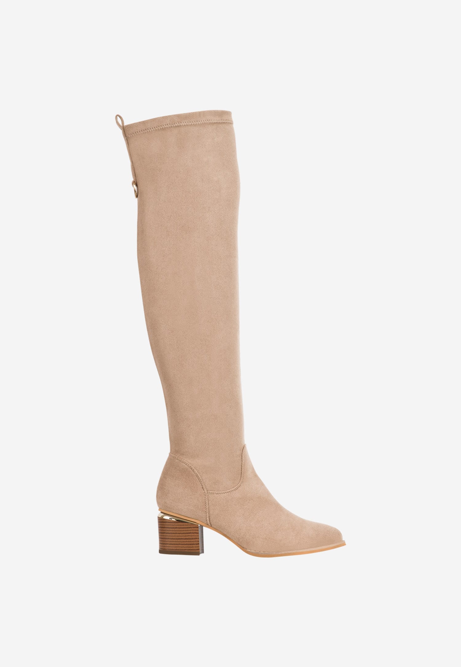 WJS czarne kozaki damskie na słupku