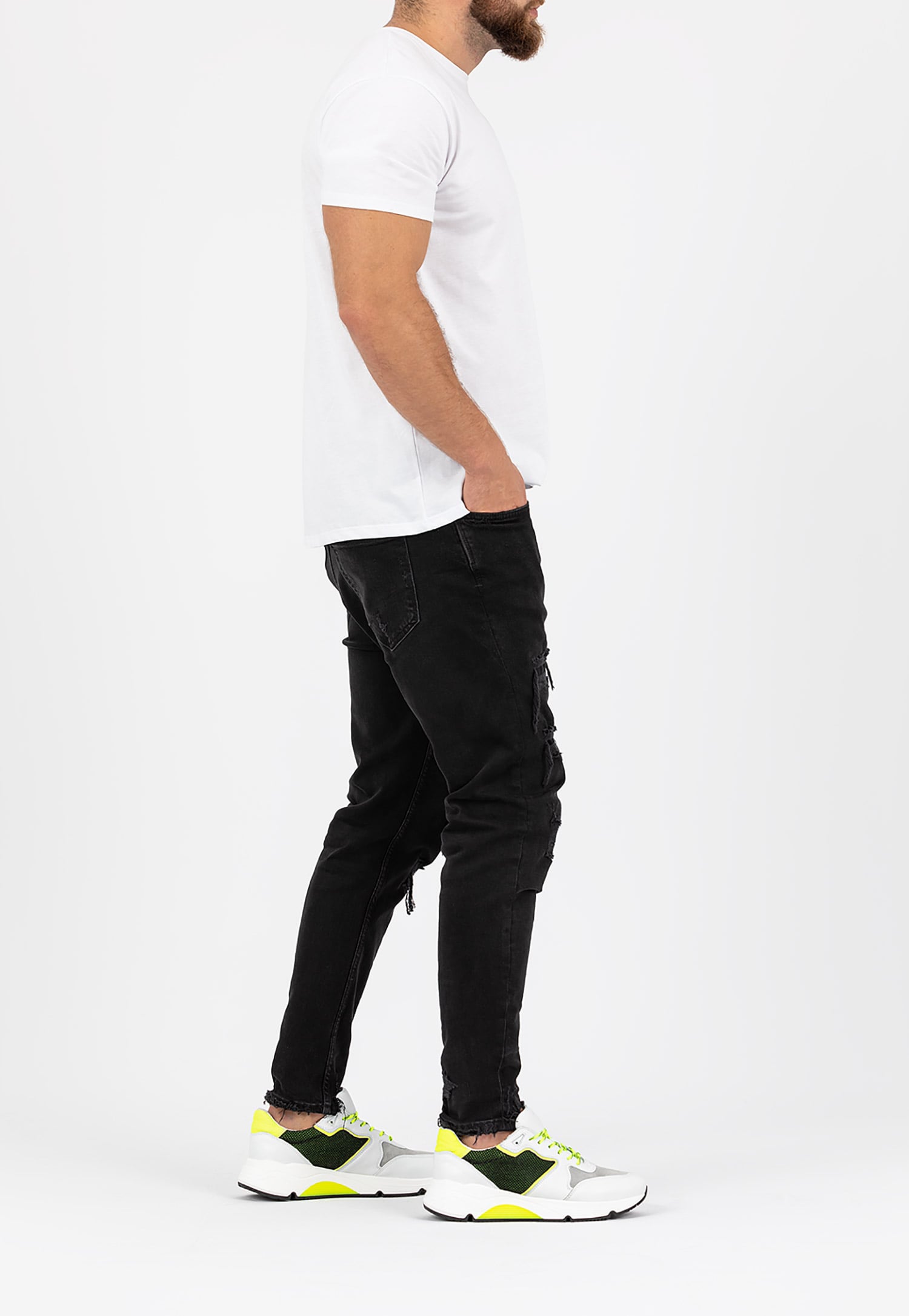 Czarne całoroczne sneakersy męskie