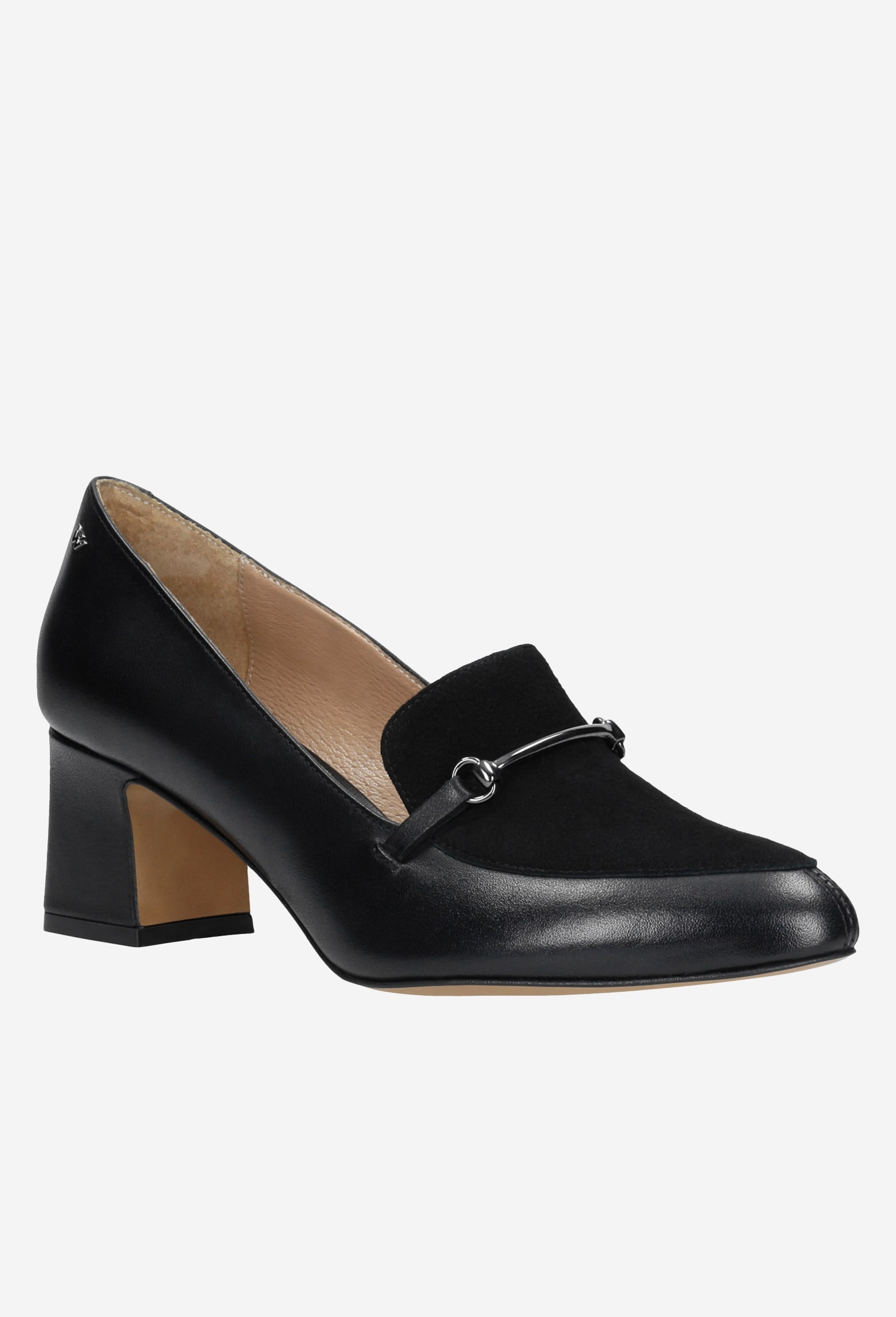 Czarne półbuty damskie