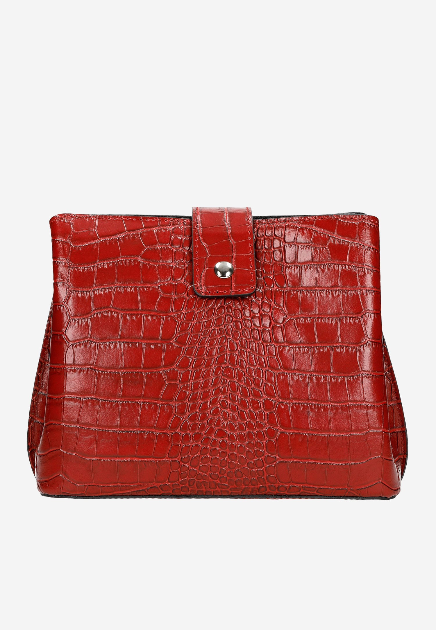 Beżowy kuferek damski ze skóry licowej