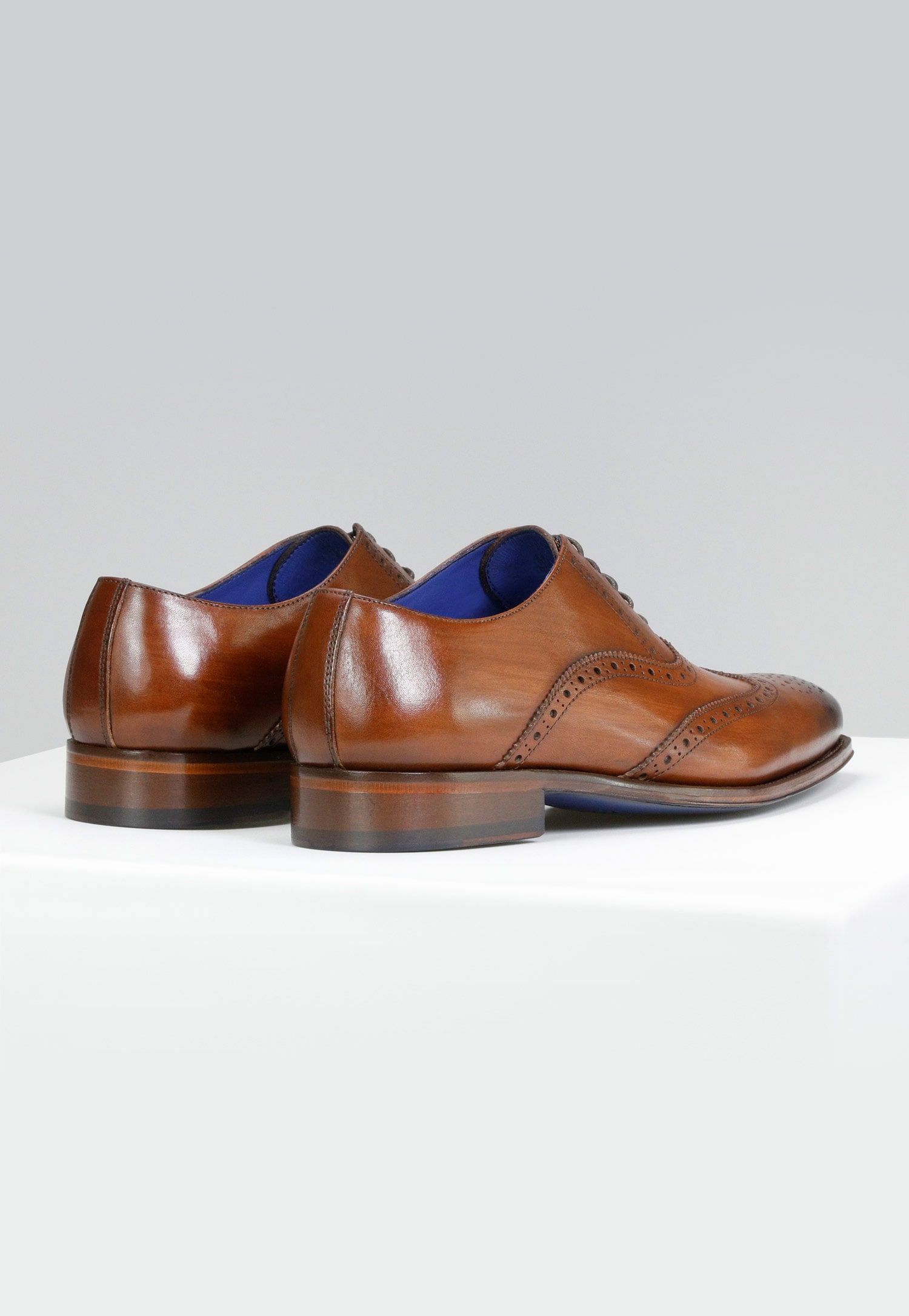 Oxfordy męskie PREMIUM w kolorze jasnego brązu