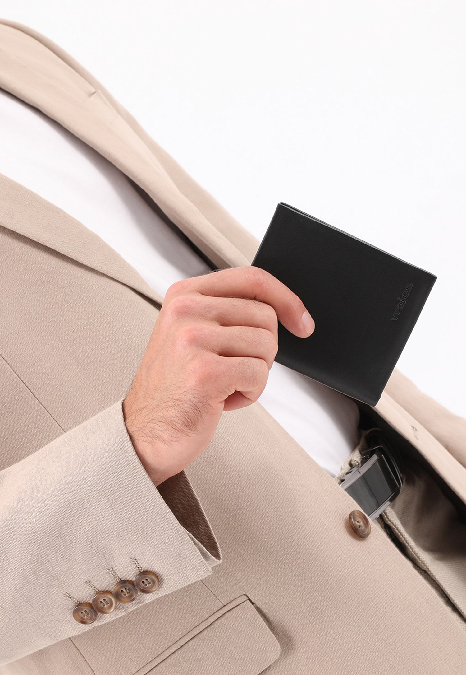 Czarny klasyczny portfel męski