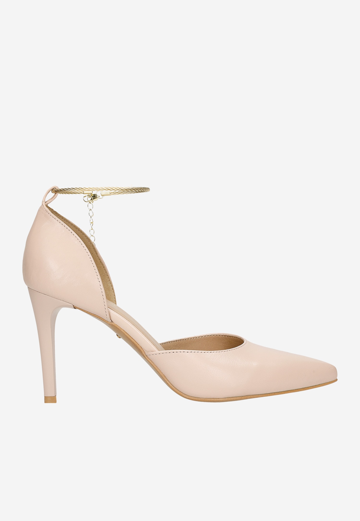 Czarne szpilki damskie z zapięciem wokół kostki