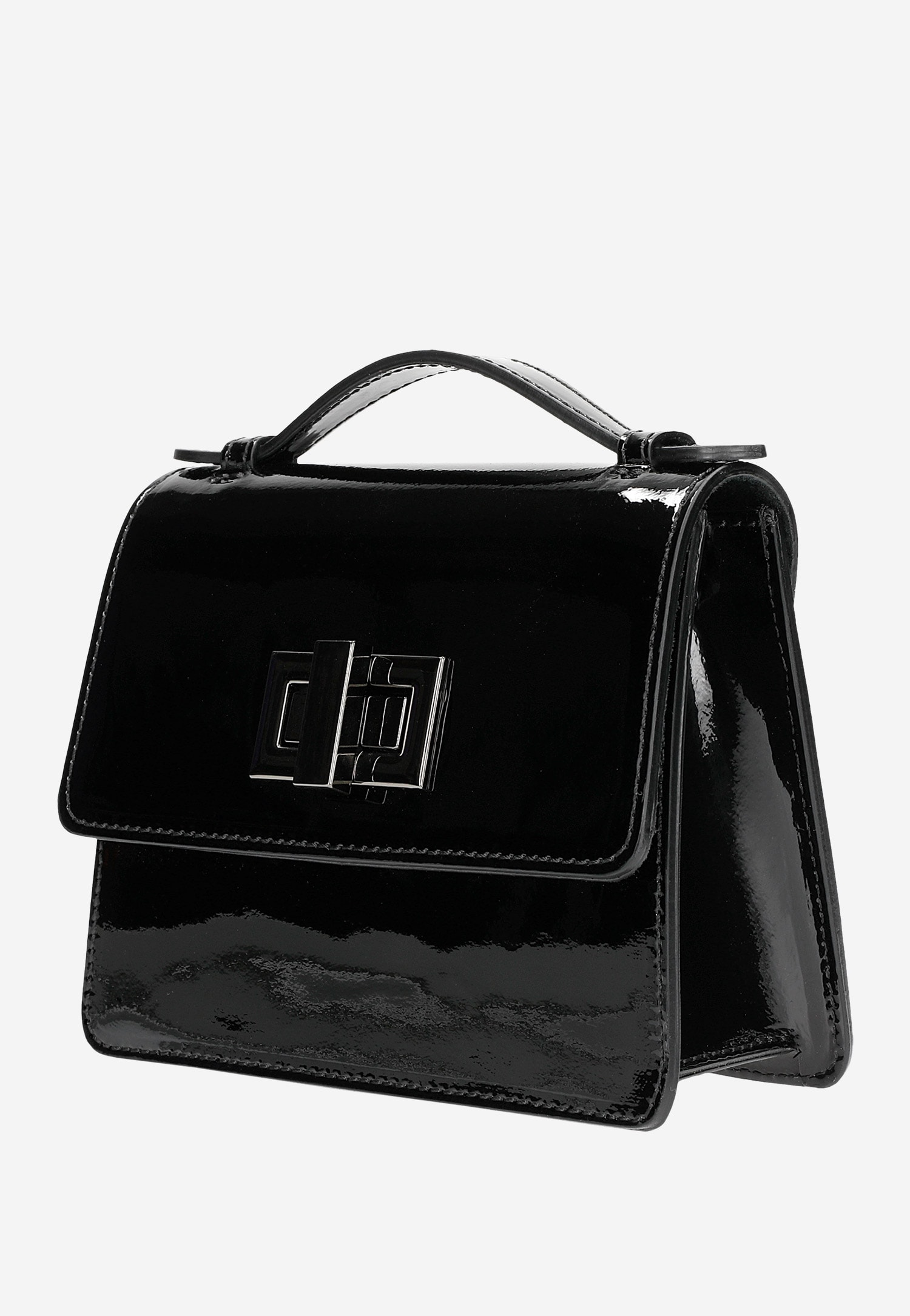 Beżowa lakierowana wizytowa torebka damska