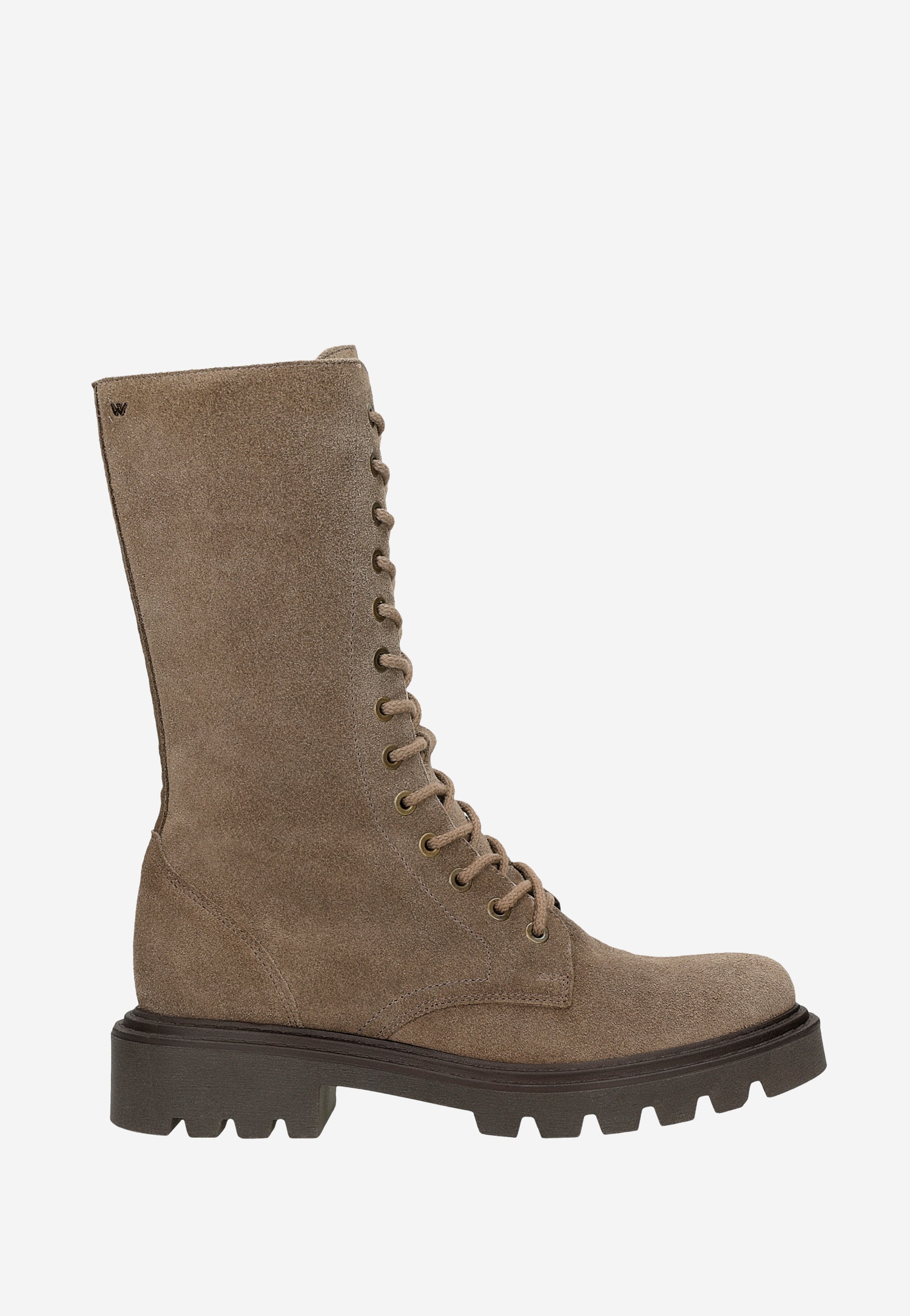 Wysokie trzewiki damskie w kolorze ciemnego beżu