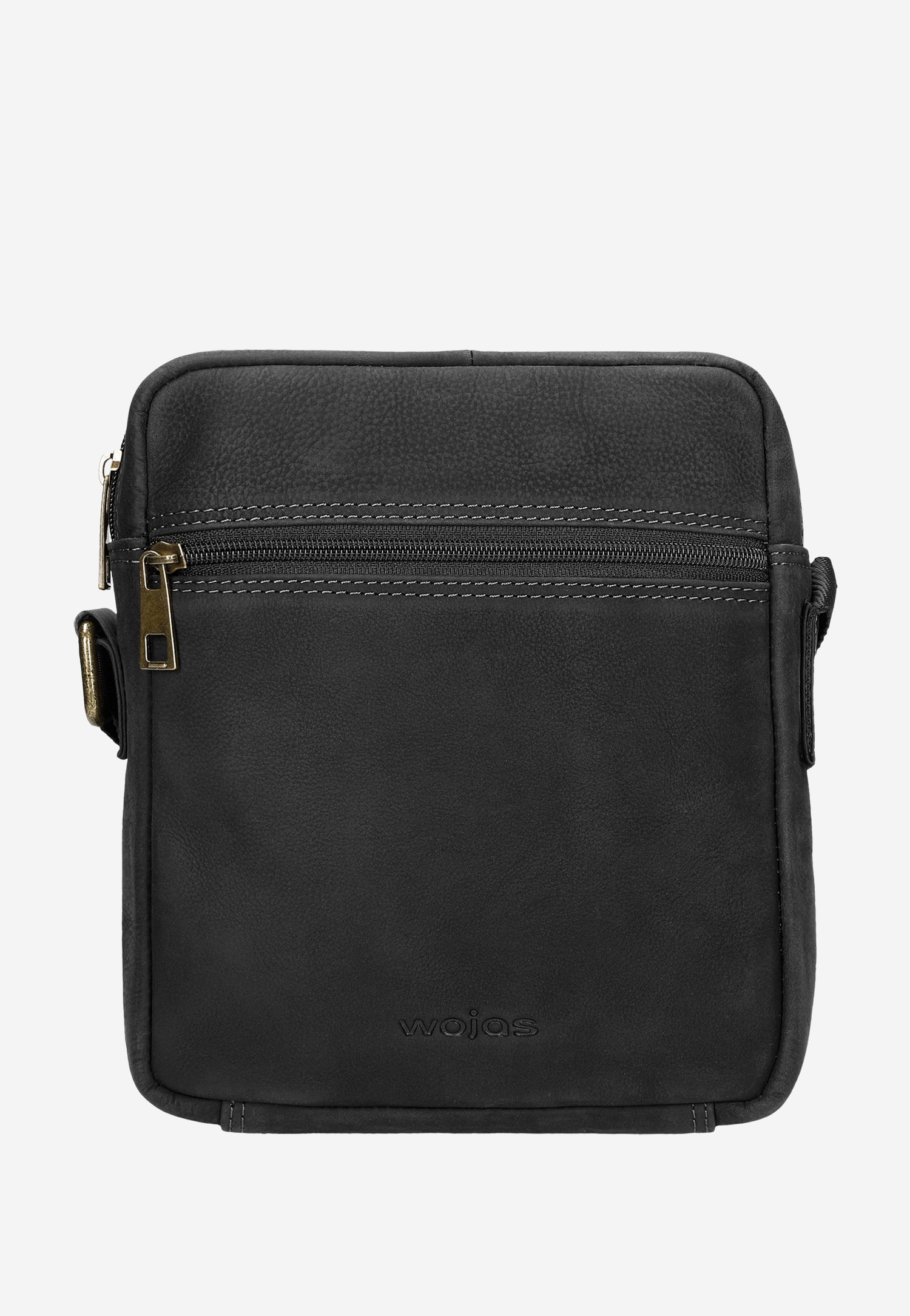 Czarna torba męska na ramię z nubuku olejowanego