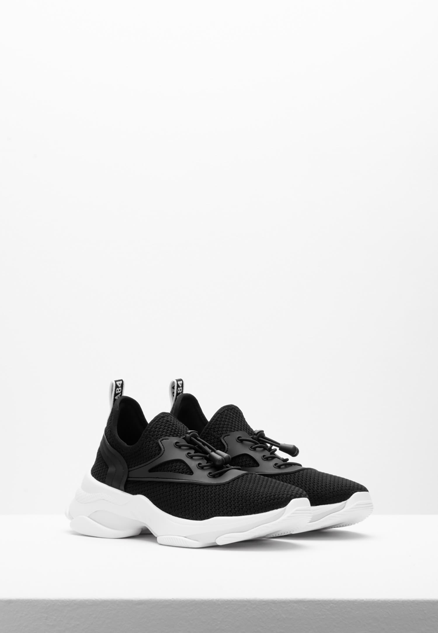 WJS czarne sneakersy na grubej podeszwie