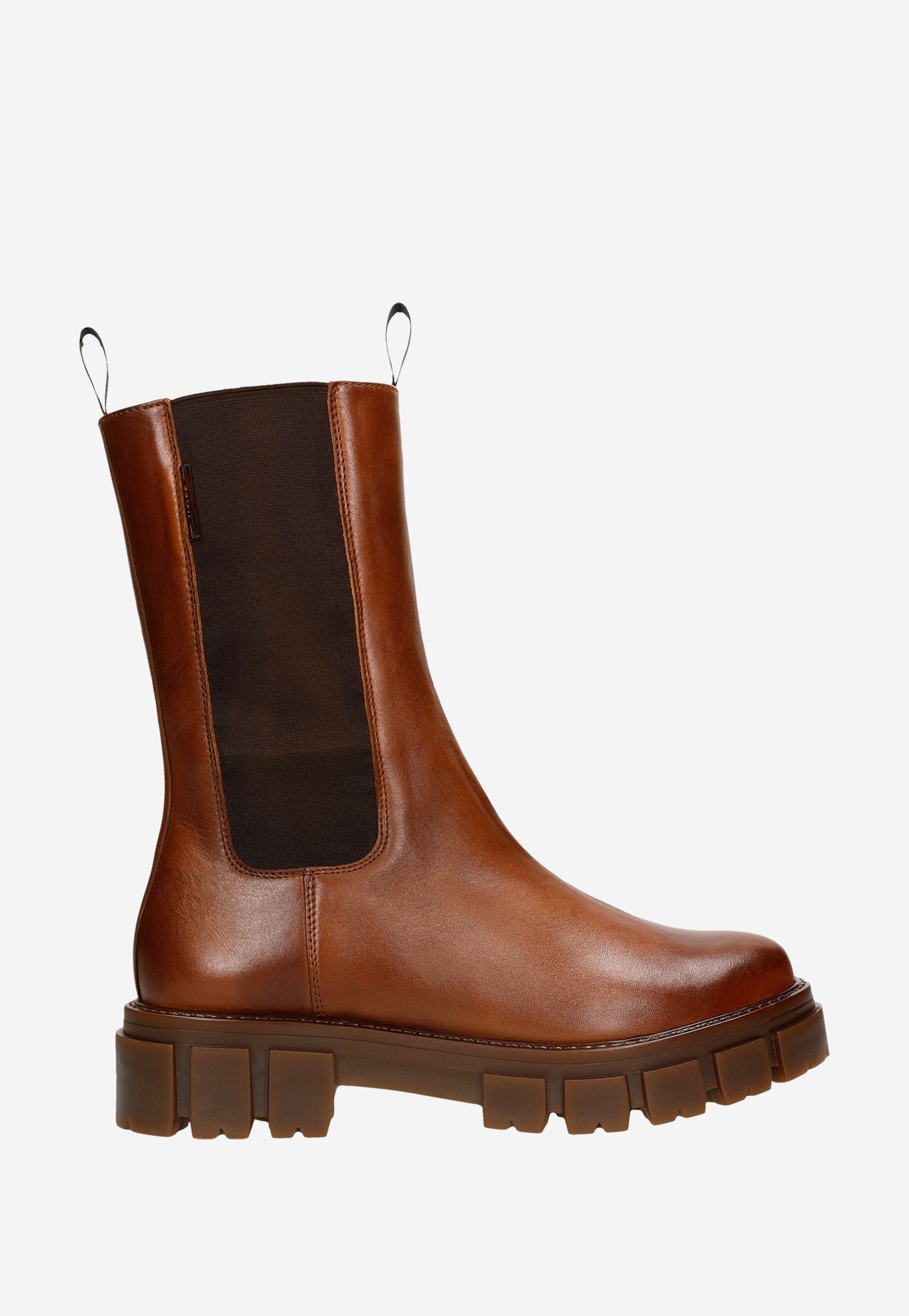 Beżowe sztyblety damskie z wysoką cholewką