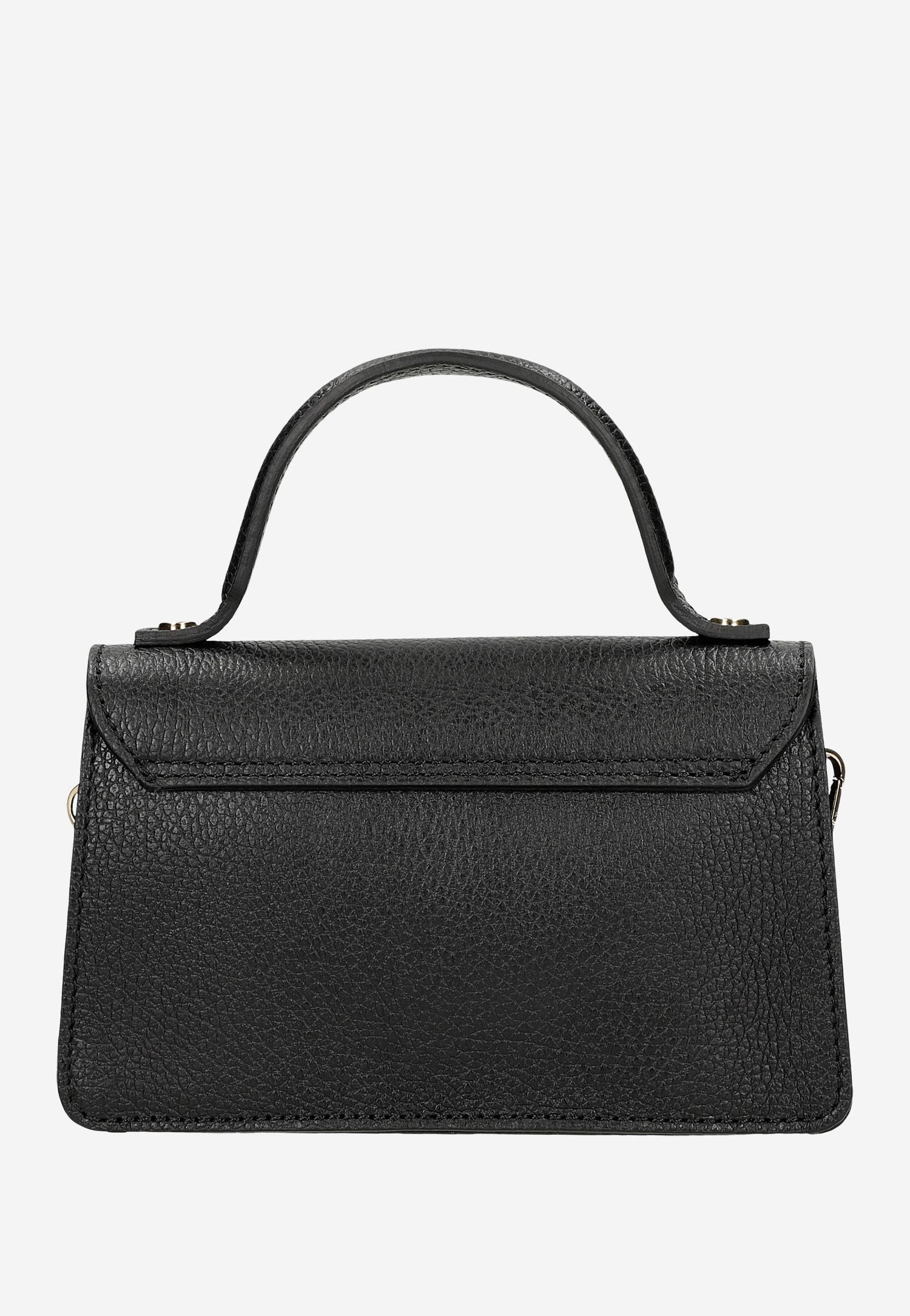 Czarna modowa torebka damska ze złotymi elementami