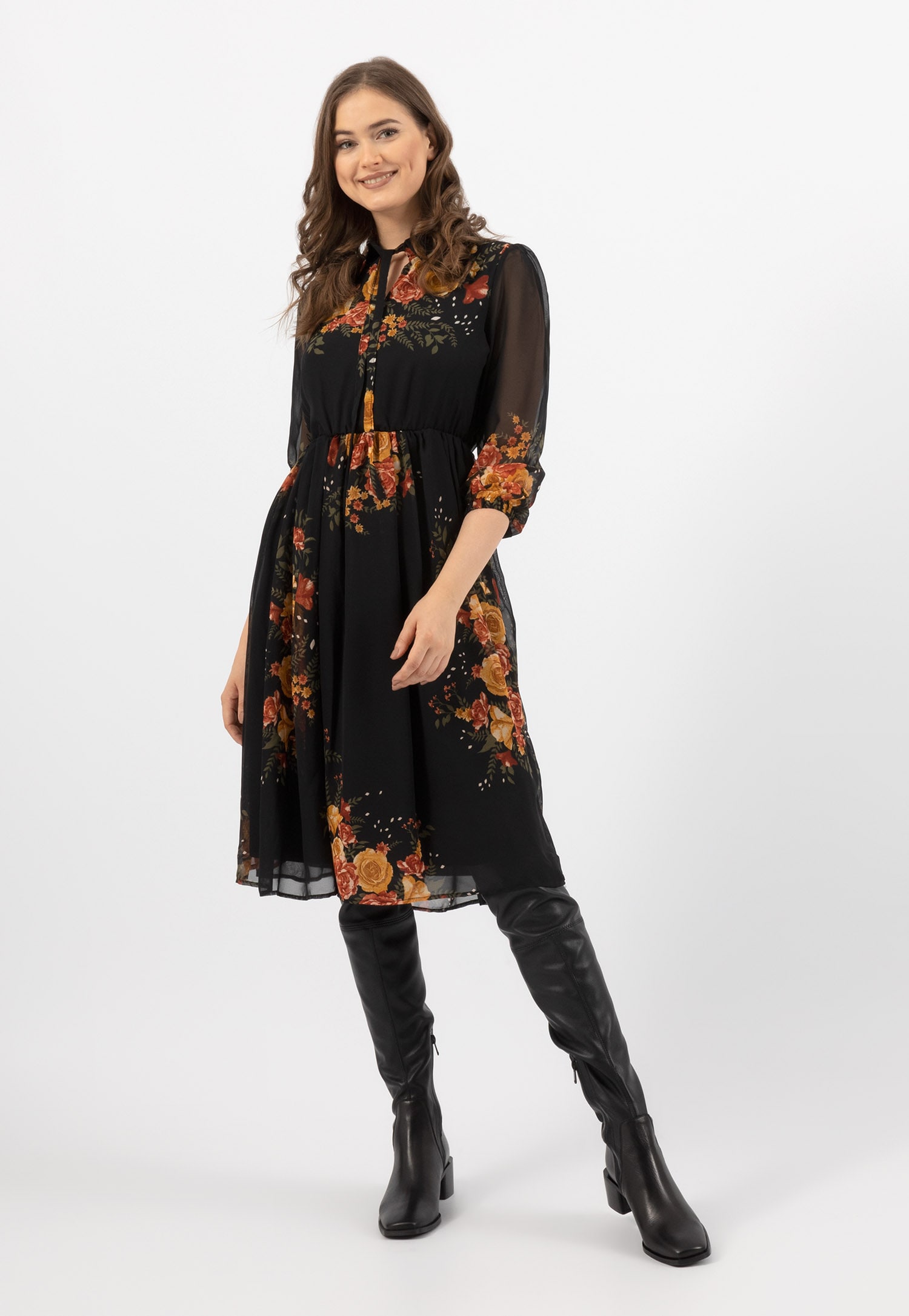 Wysokie kozaki muszkieterki w kolorze jasnego brązu