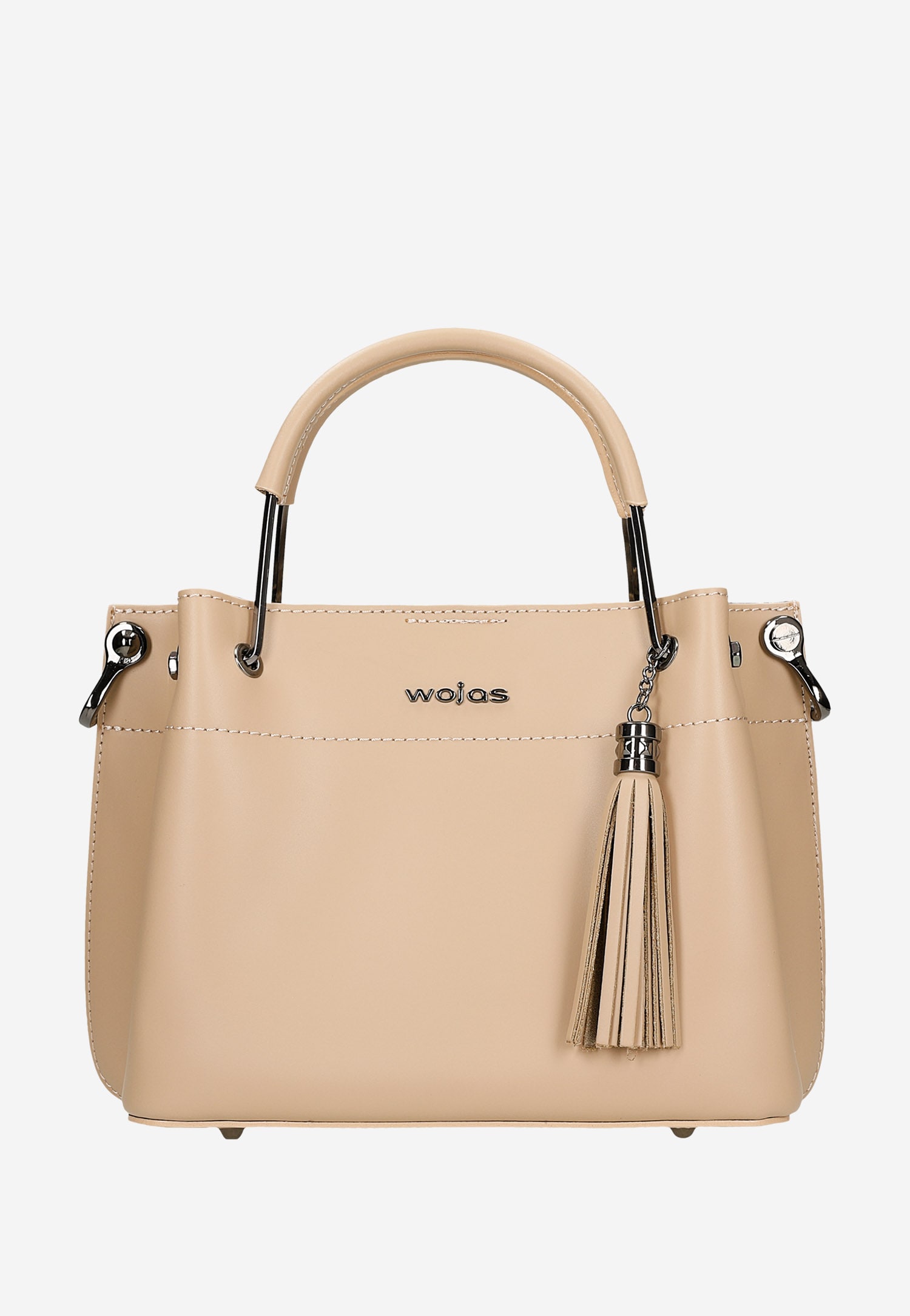 Czarna skórzana torebka damska typu kuferek