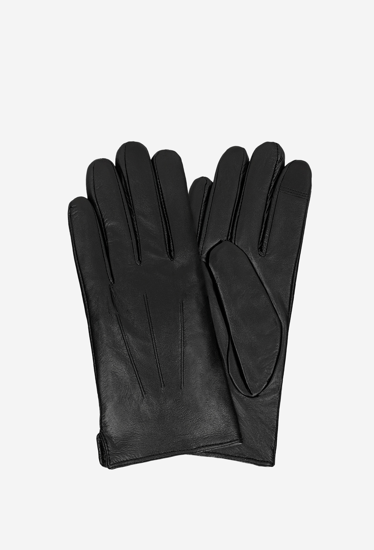 Skórzane rękawiczki męskie w kolorze czarnym